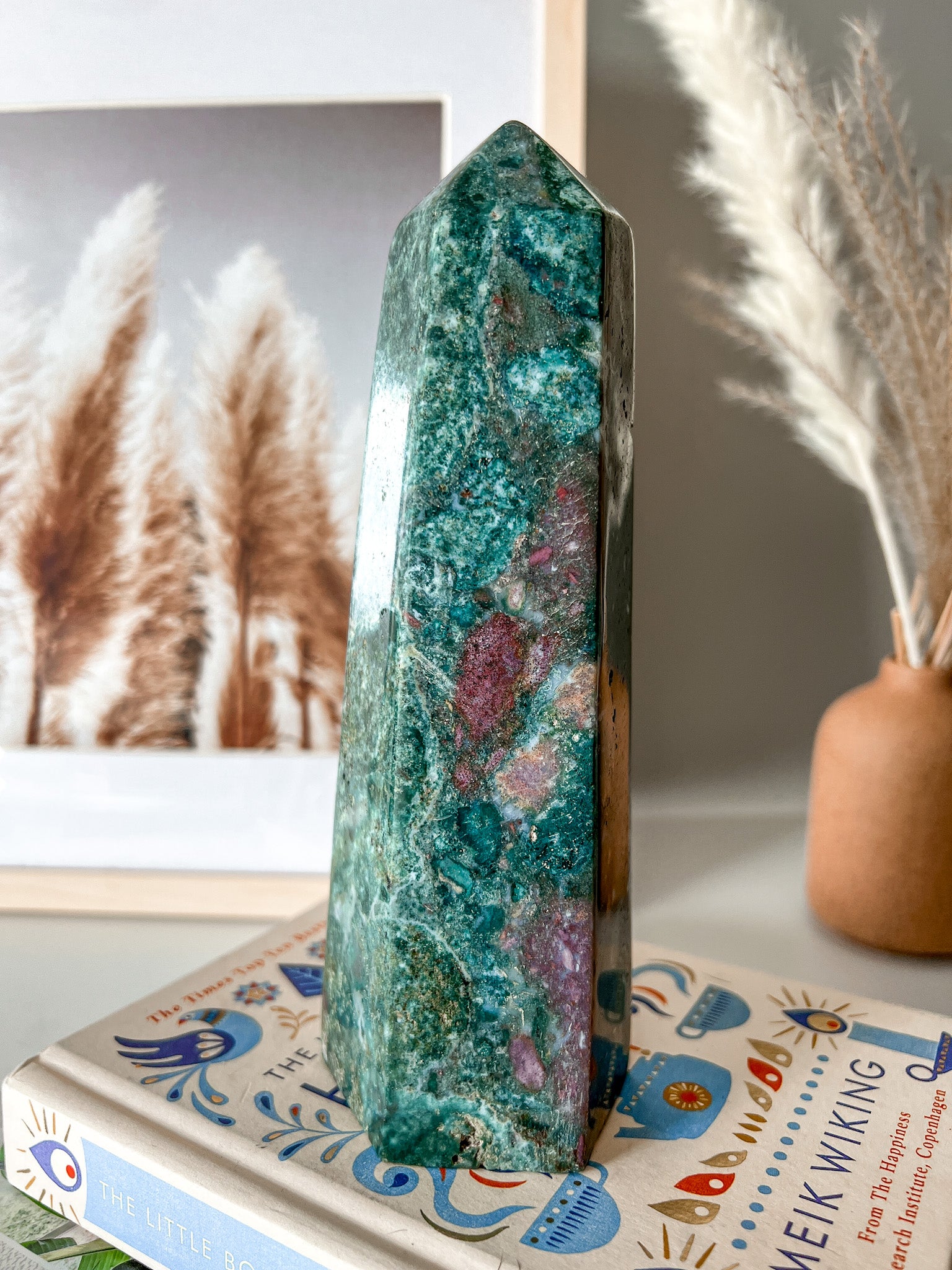 Ocean popular Jasper Tower, Ocean Jasper Crystal, Jasper