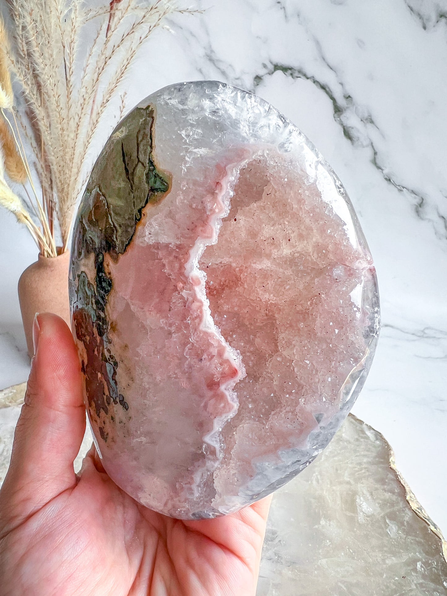 Druzy Pink Uruguayan Rainbow Amethyst Geode