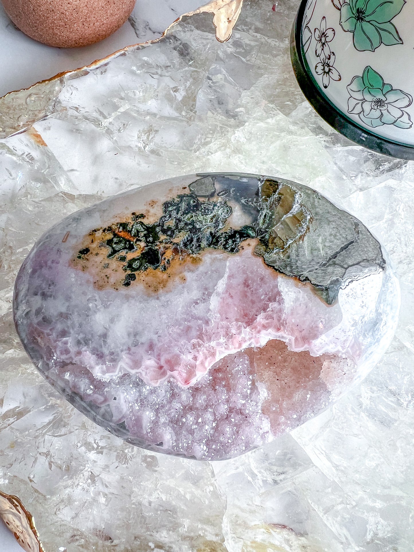 Druzy Pink Uruguayan Rainbow Amethyst Geode