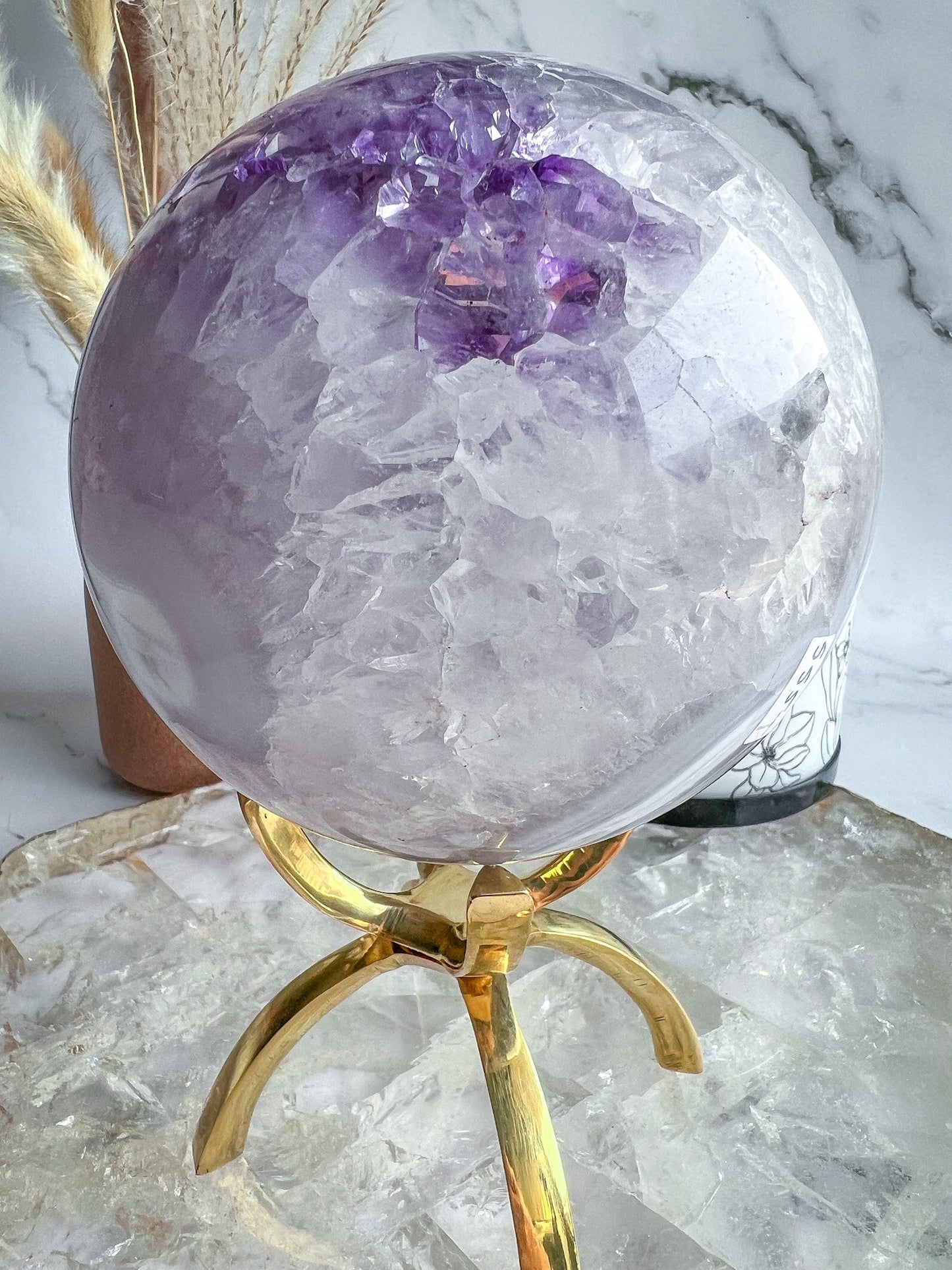 Druzy Amethyst Agate Geode Sphere