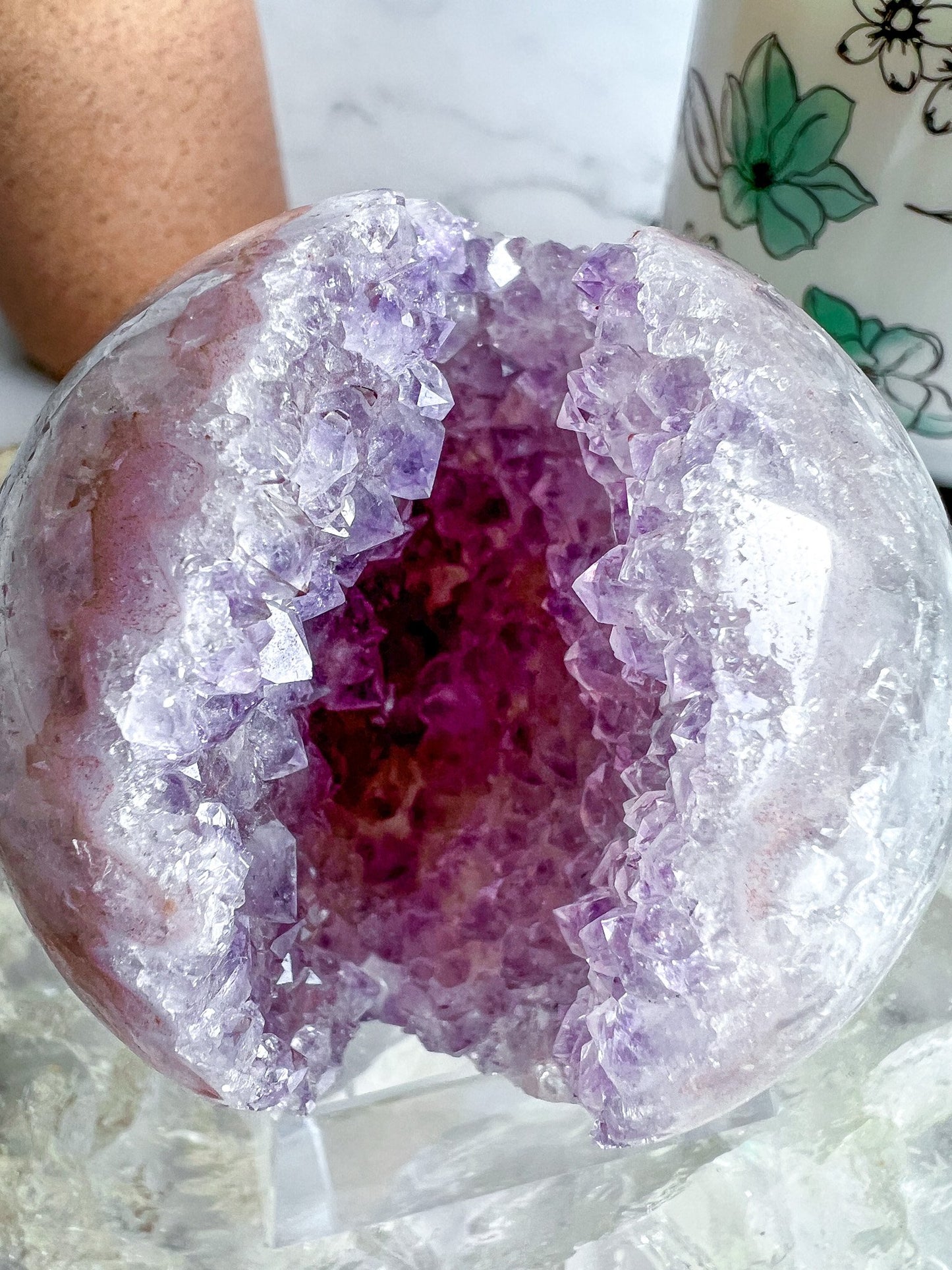 Druzy Amethyst Agate Geode Sphere