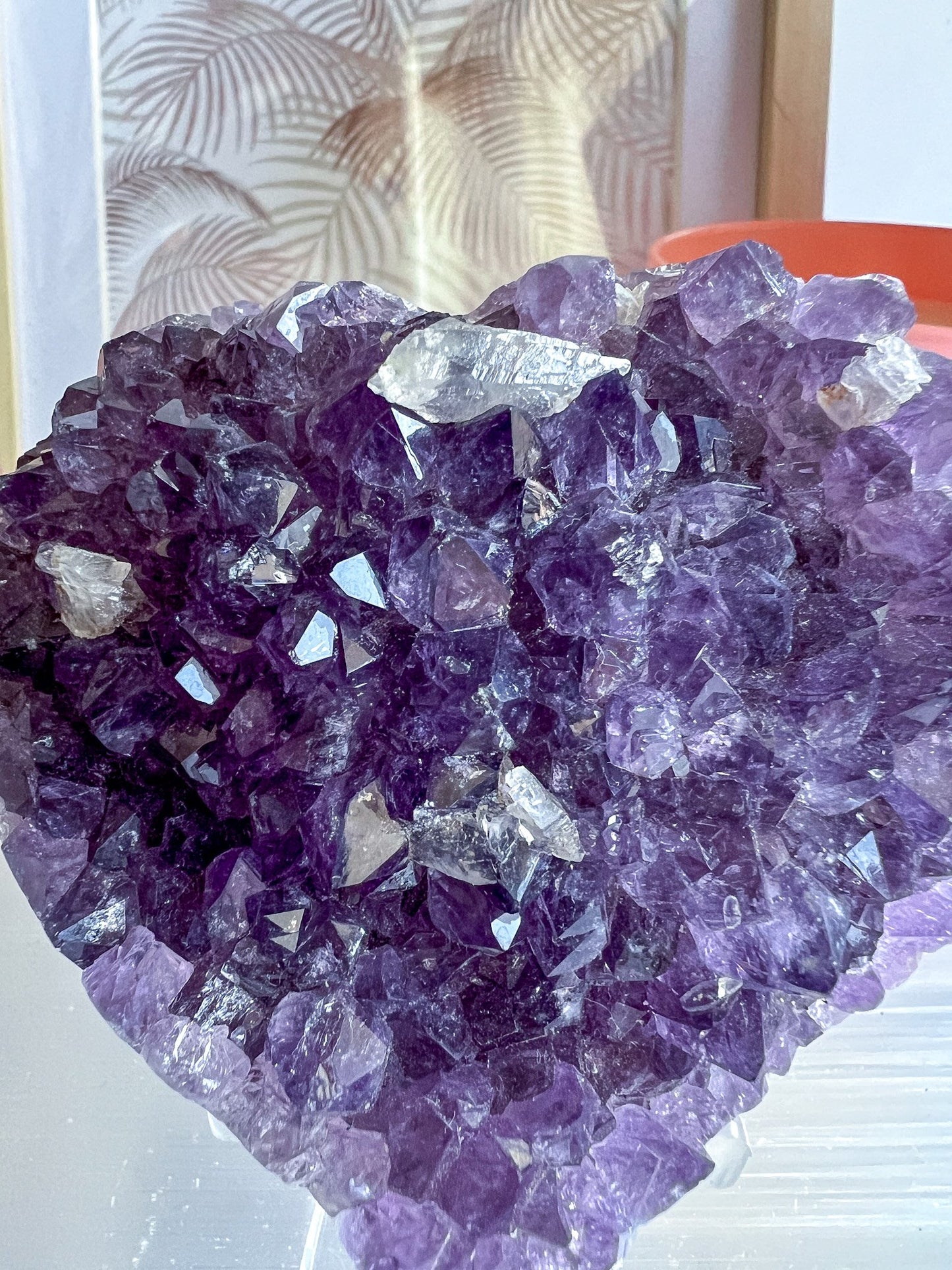 Druzy Amethyst Geode Heart