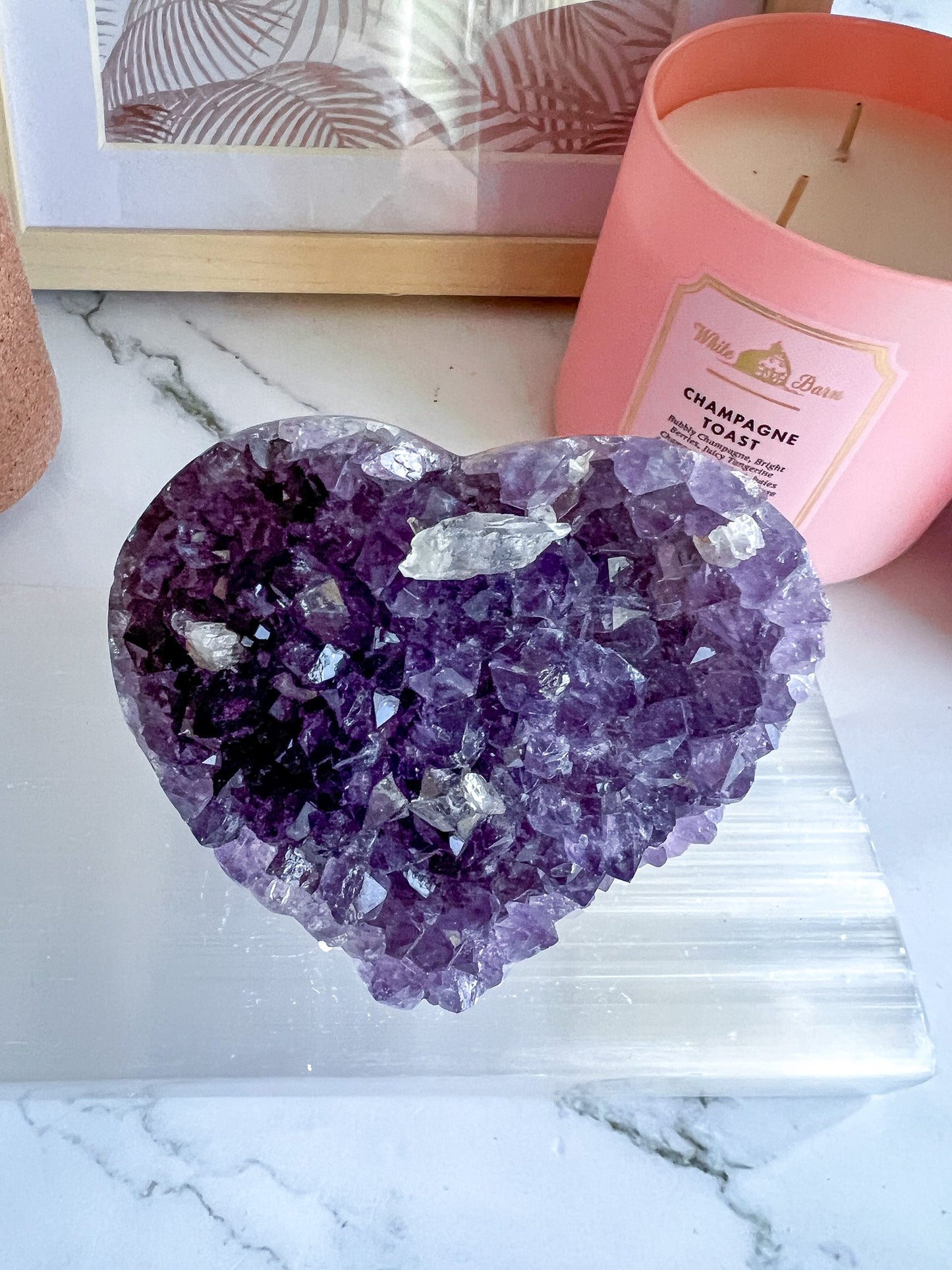 Druzy Amethyst Geode Heart