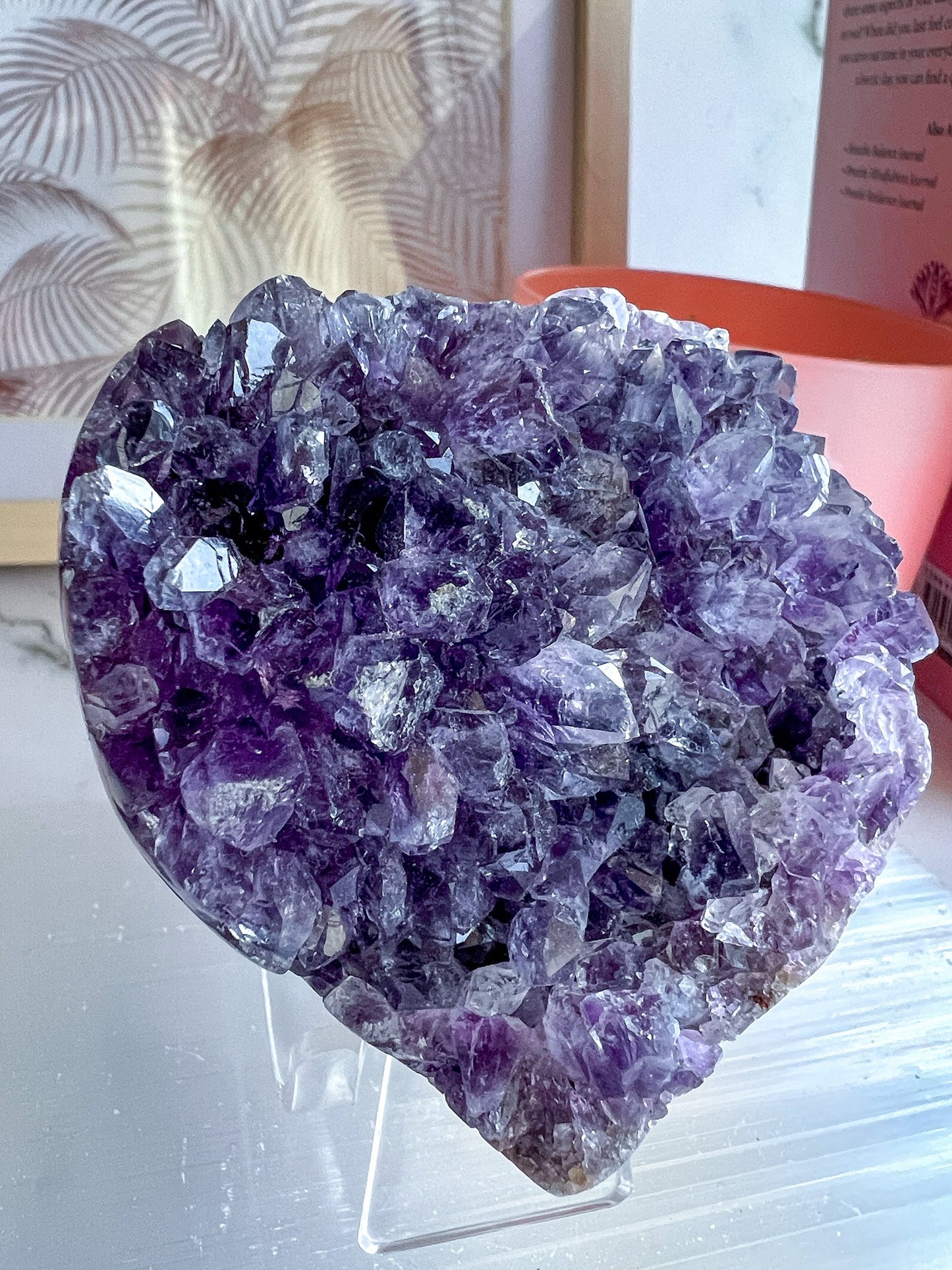 Druzy Amethyst Geode Heart