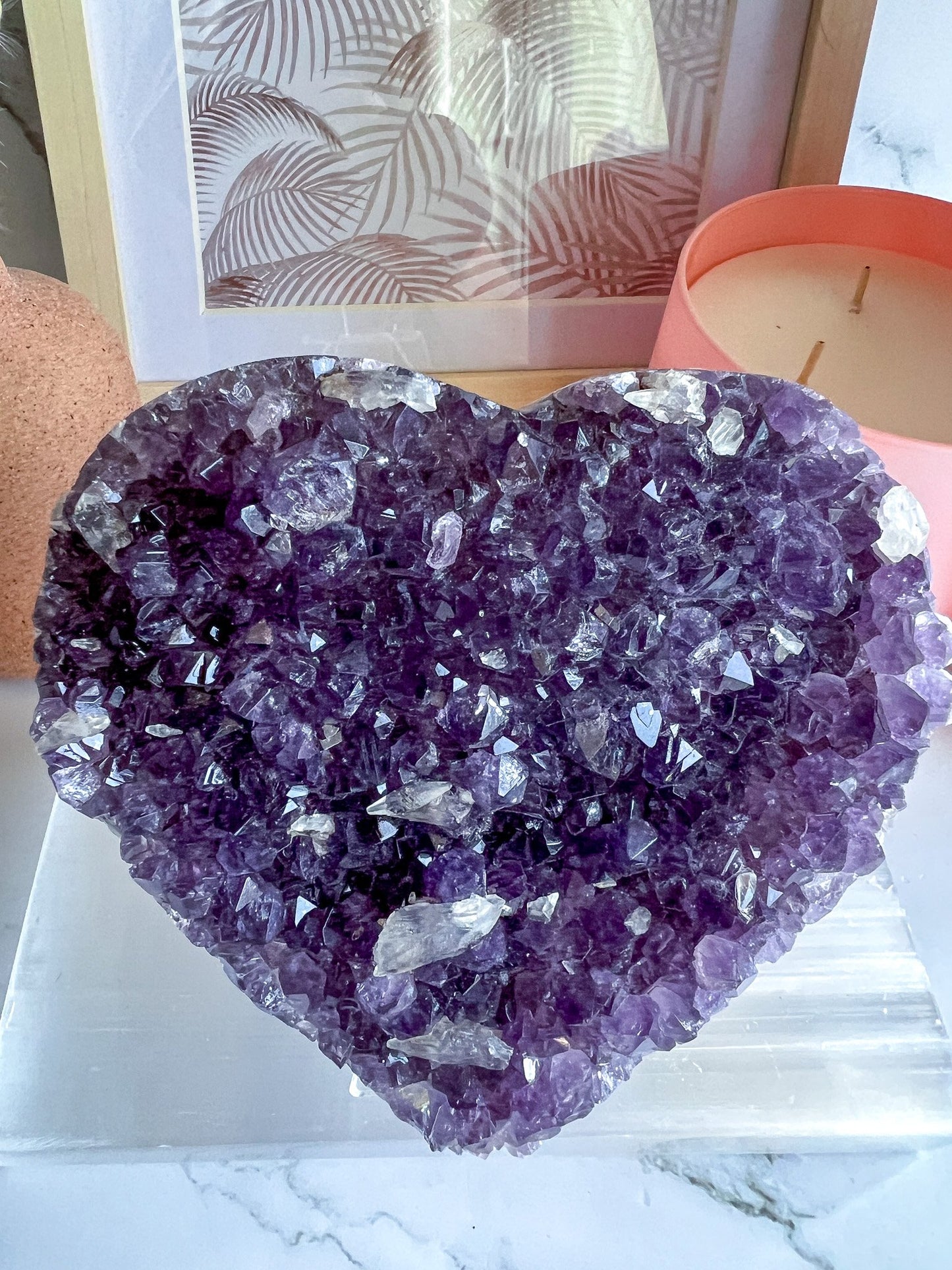 Druzy Amethyst Geode Heart