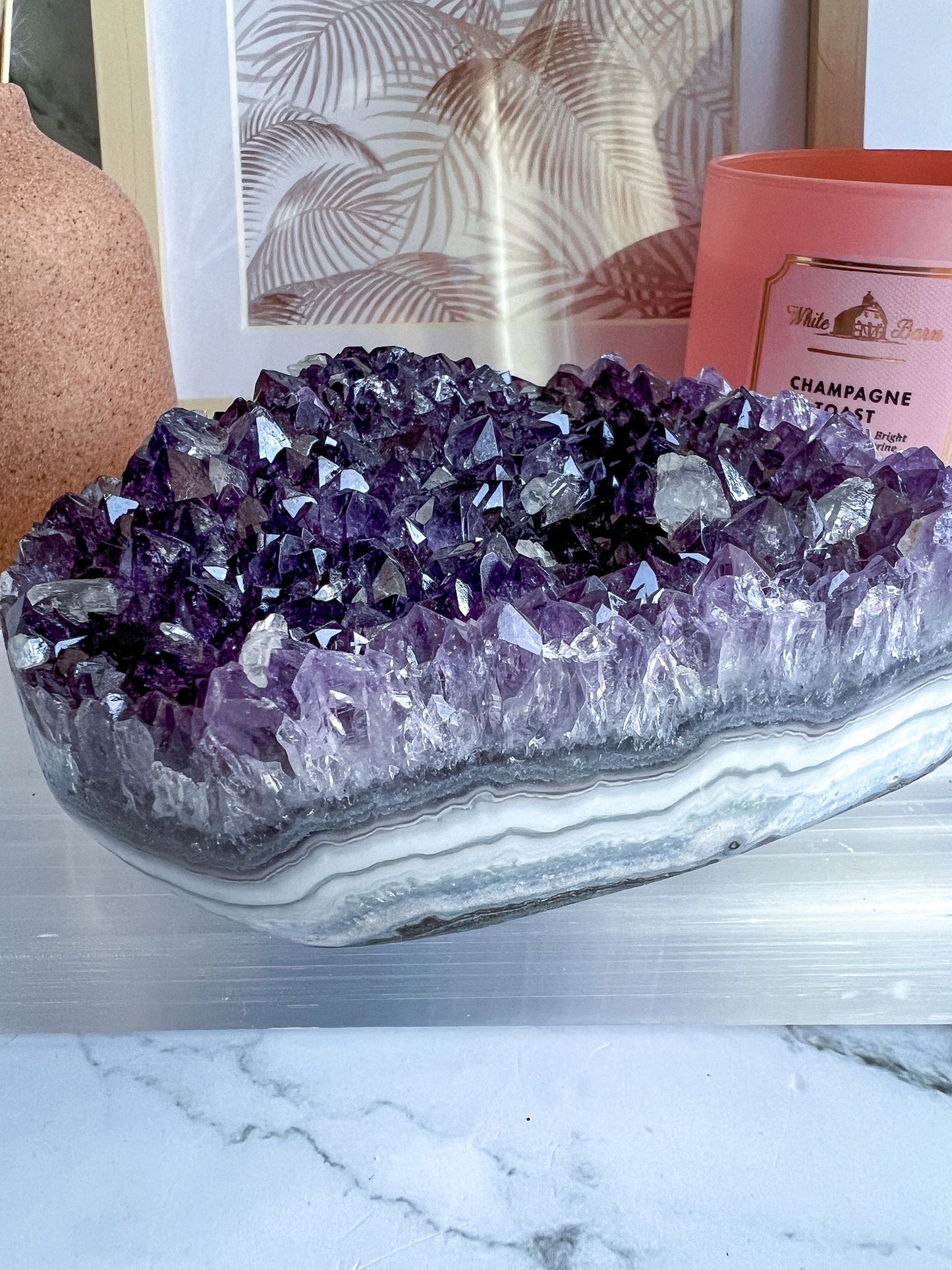 Druzy Amethyst Geode Heart