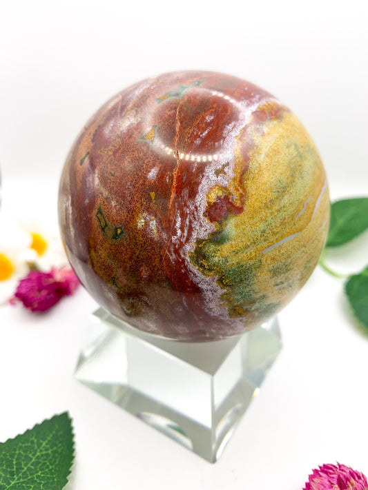 Ocean Jasper Sphere - Crystal Love Treasures