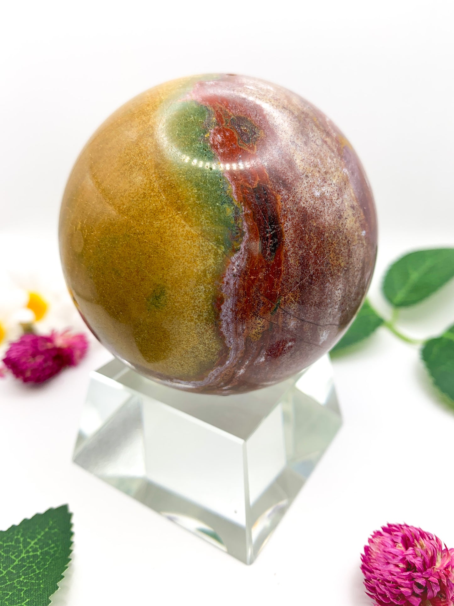 Ocean Jasper Sphere - Crystal Love Treasures