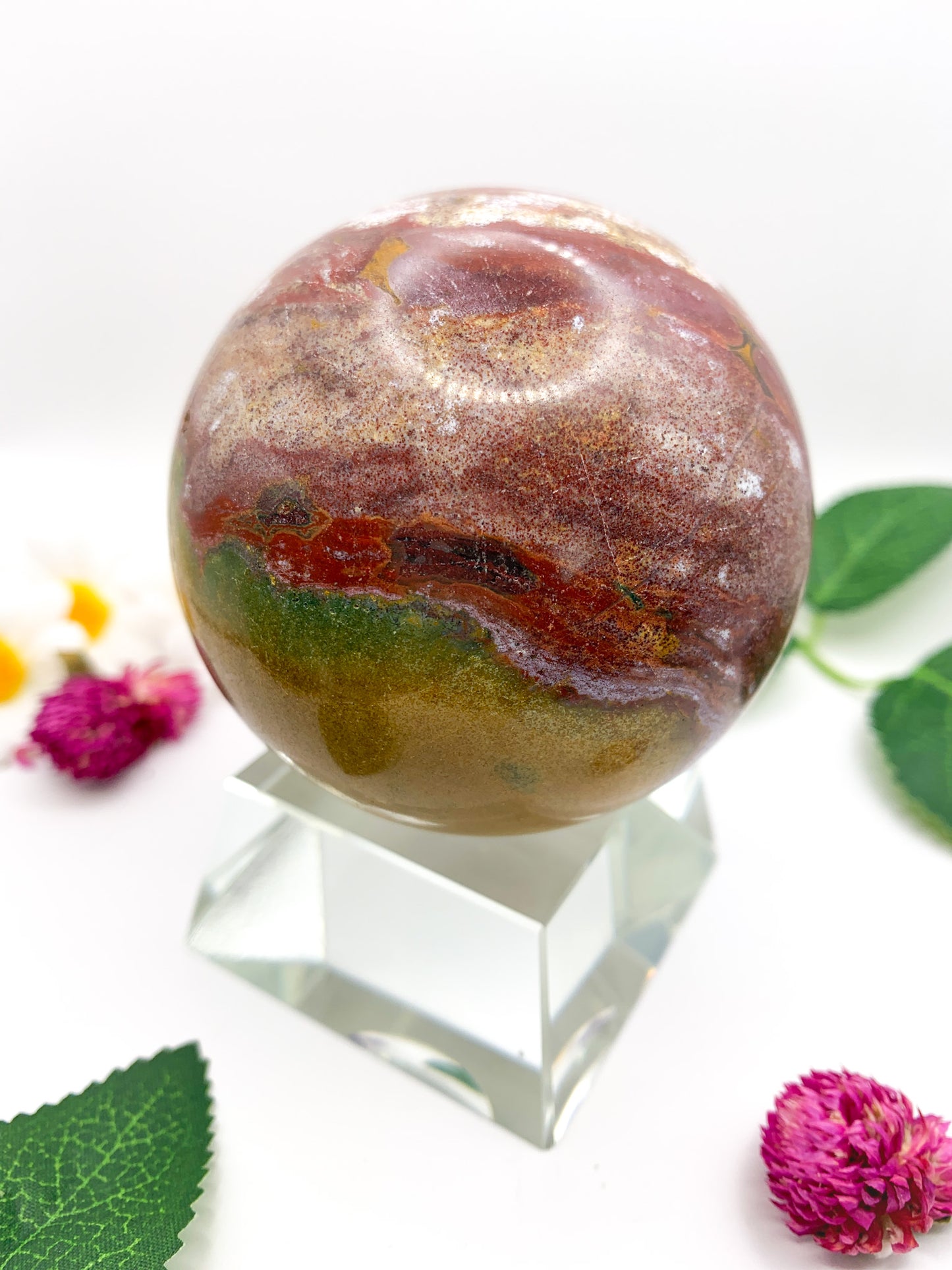 Ocean Jasper Sphere - Crystal Love Treasures