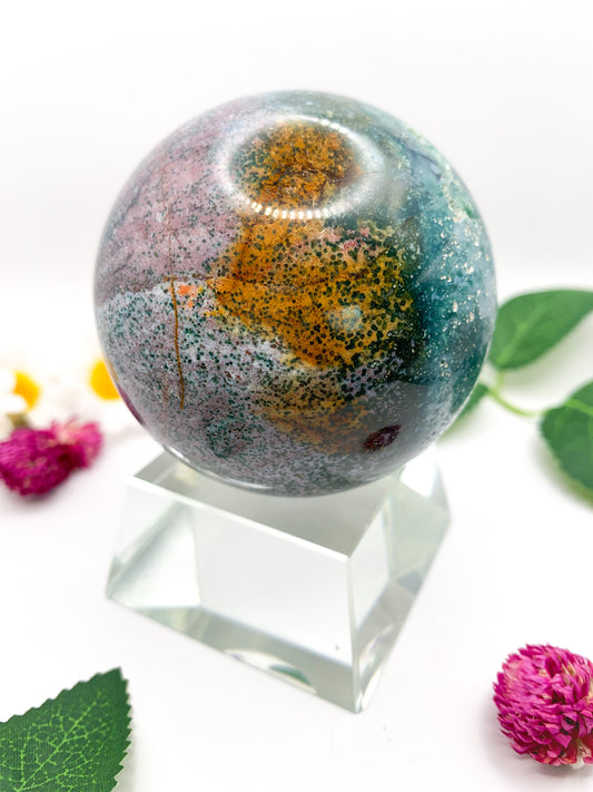 Ocean Jasper Sphere - Crystal Love Treasures