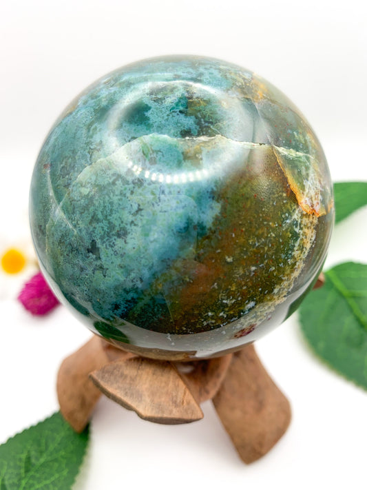 Red Moss Agate Sphere - Crystal Love Treasures