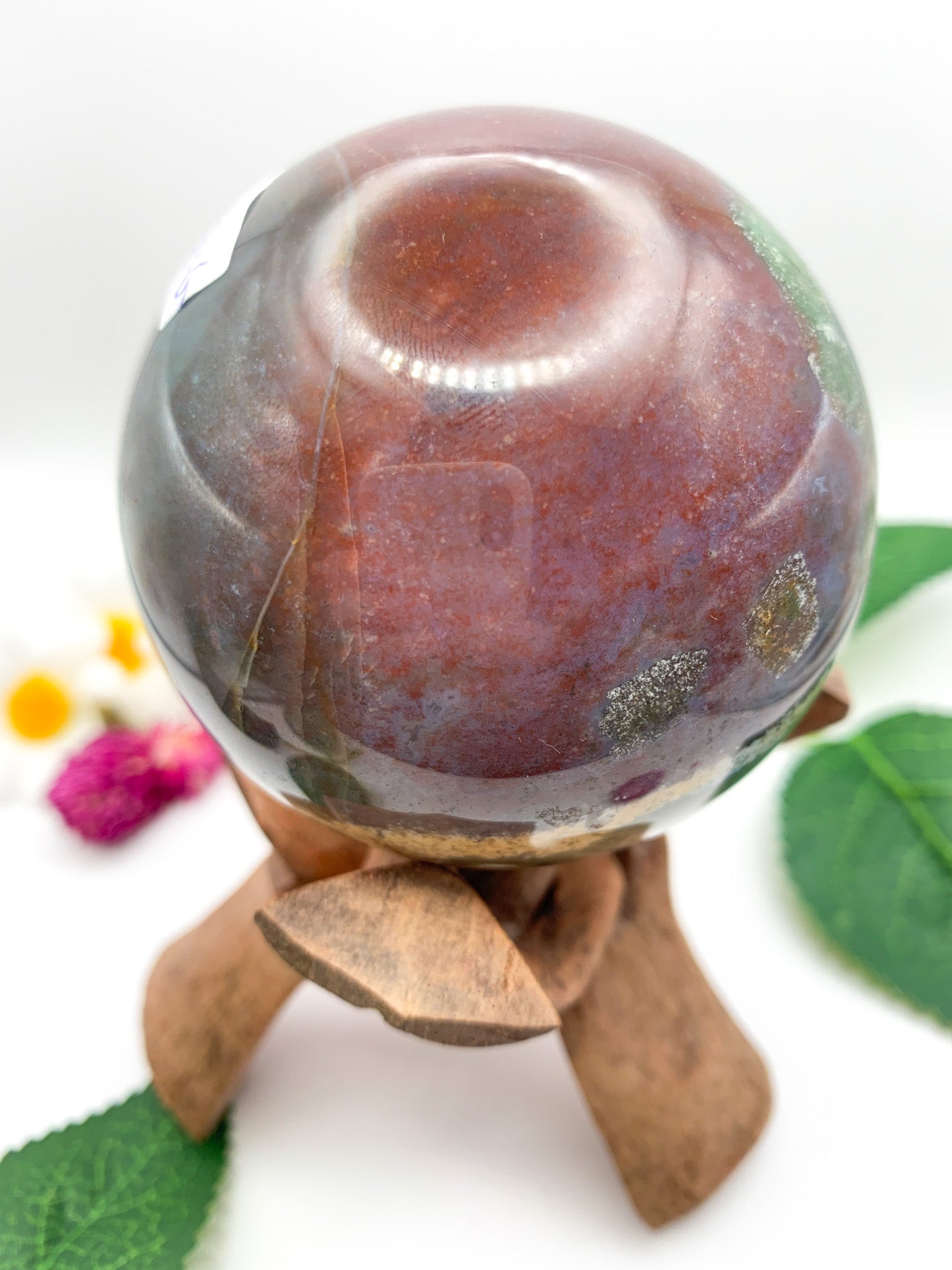 Red Moss Agate Sphere - Crystal Love Treasures