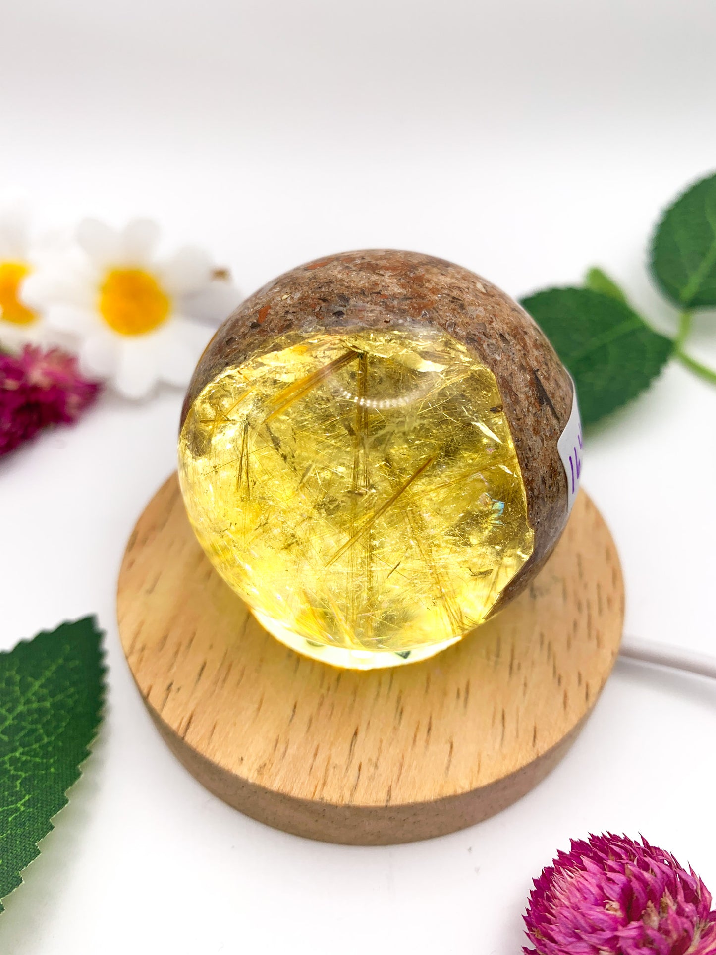 Rutilated Garden Quartz Sphere - Crystal Love Treasures