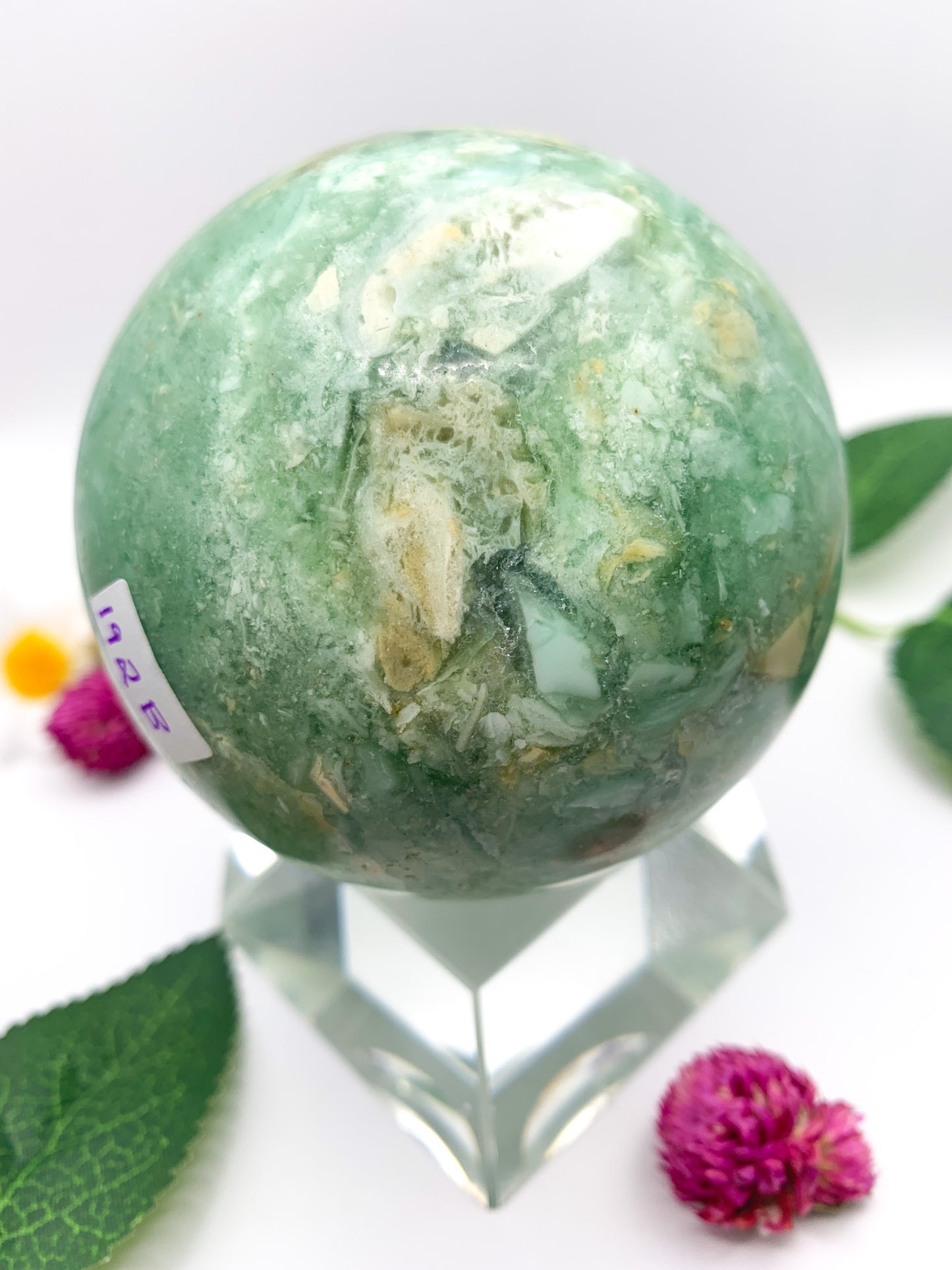 Green Fluorite Sphere (Rare) - Crystal Love Treasures