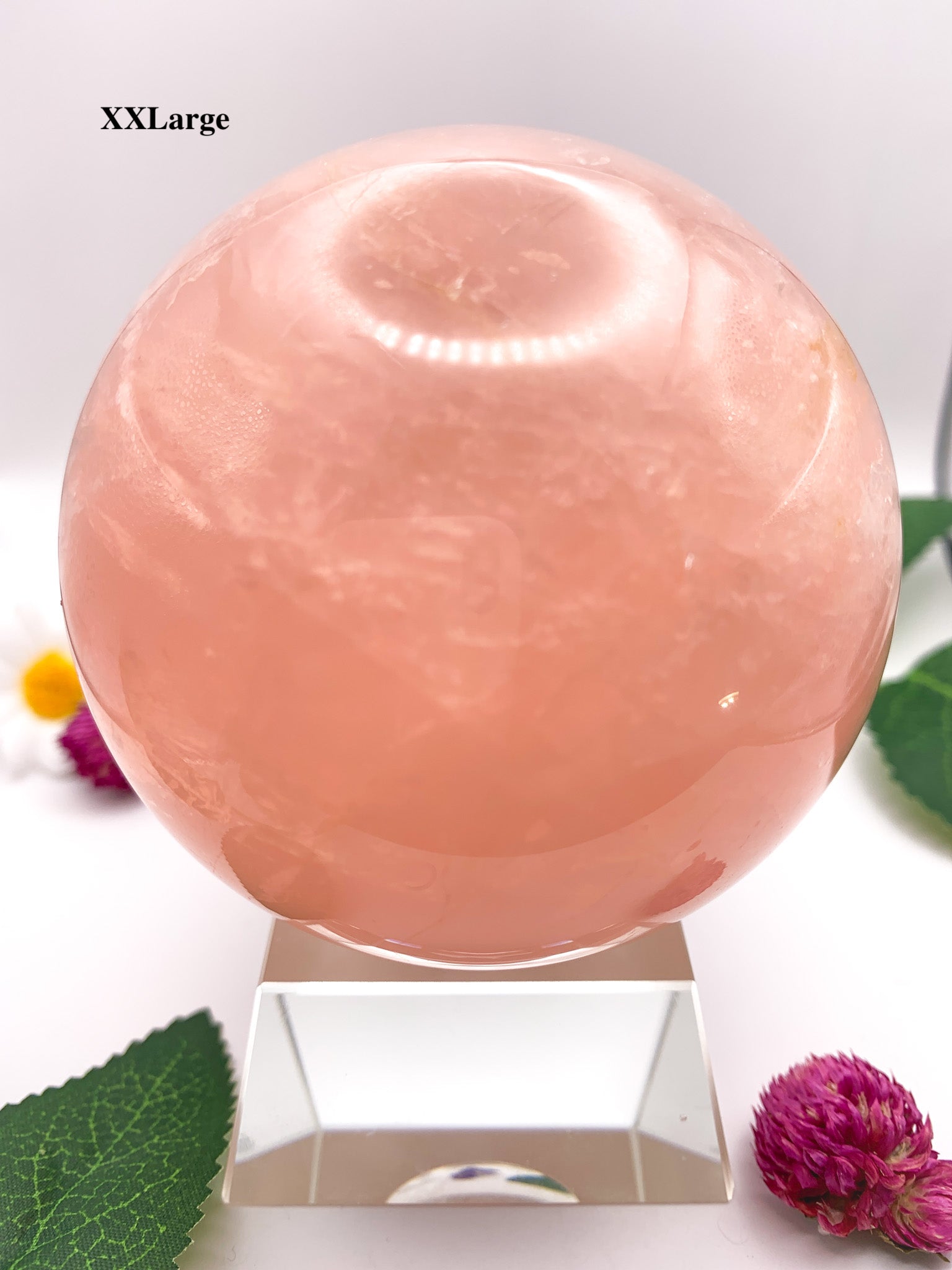 Rose Quartz Sphere with Star - Crystal Love Treasures