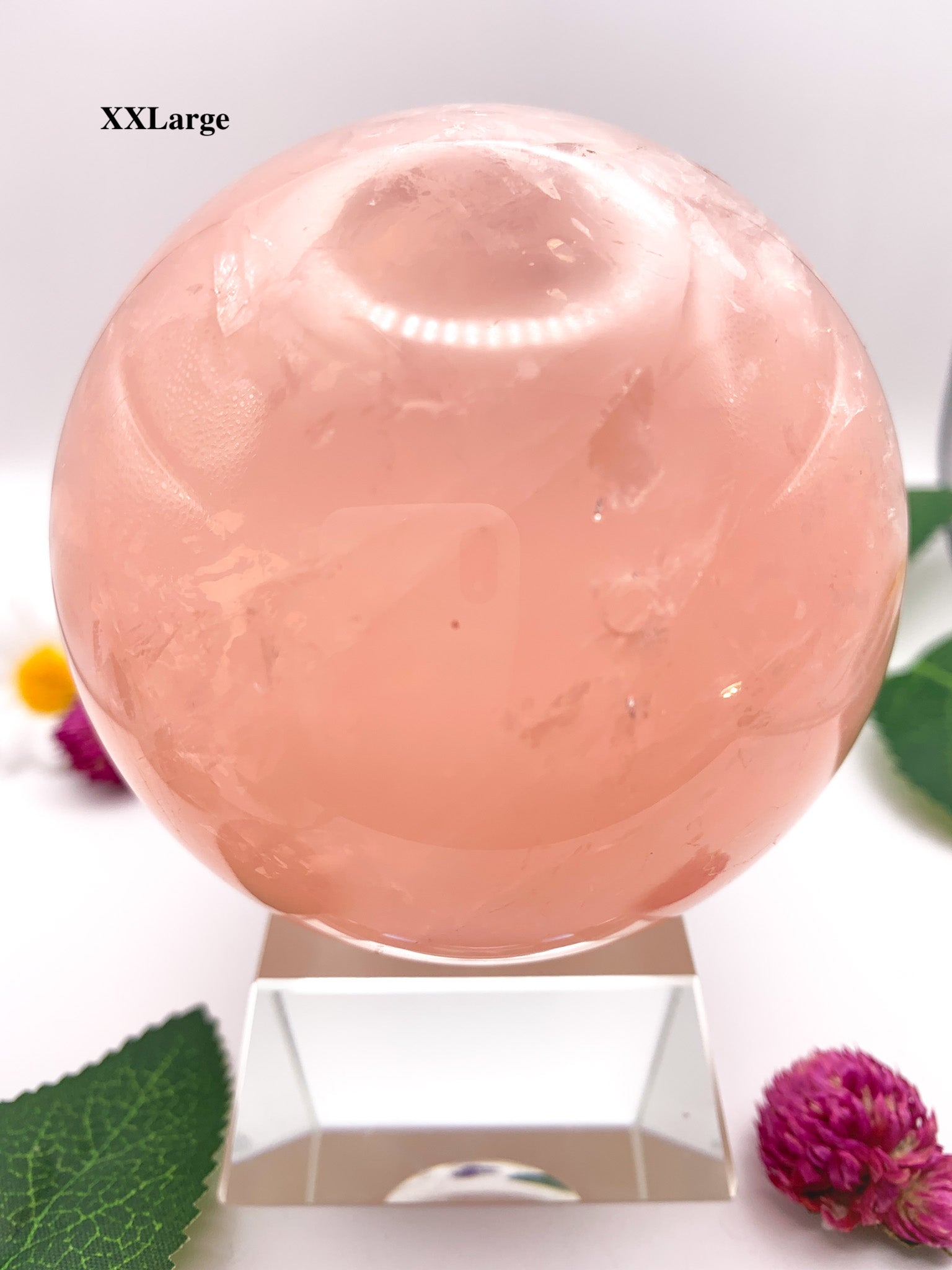 Rose Quartz Sphere with Star - Crystal Love Treasures