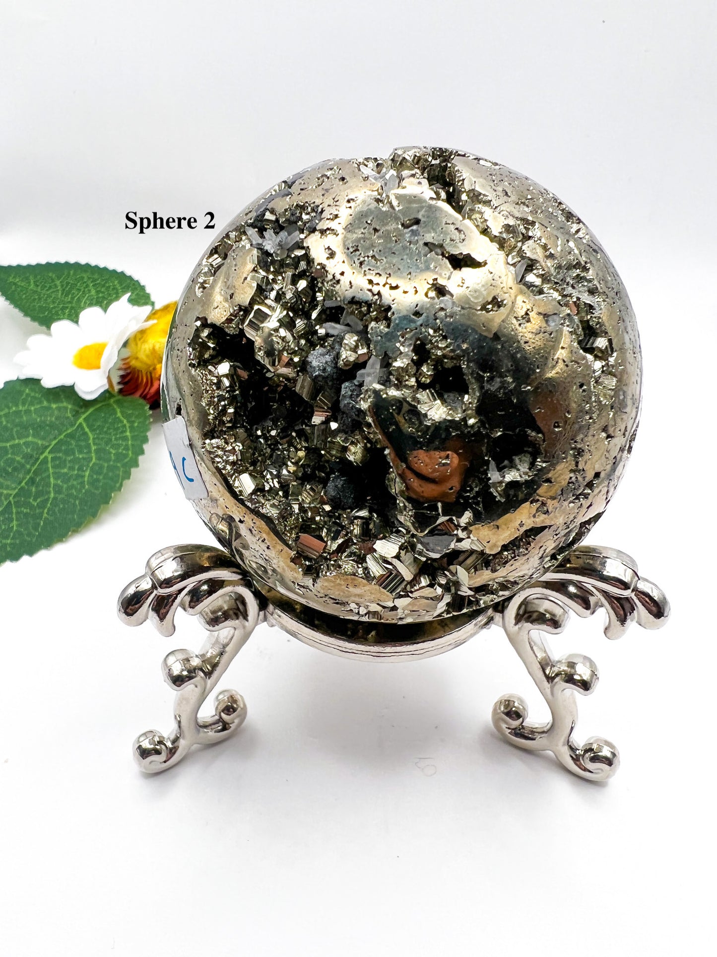 Peruvian Pyrite Sphere - Crystal Love Treasures