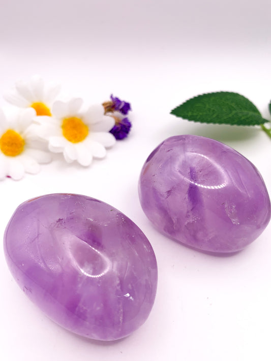 Amethyst Palm Stone - Crystal Love Treasures