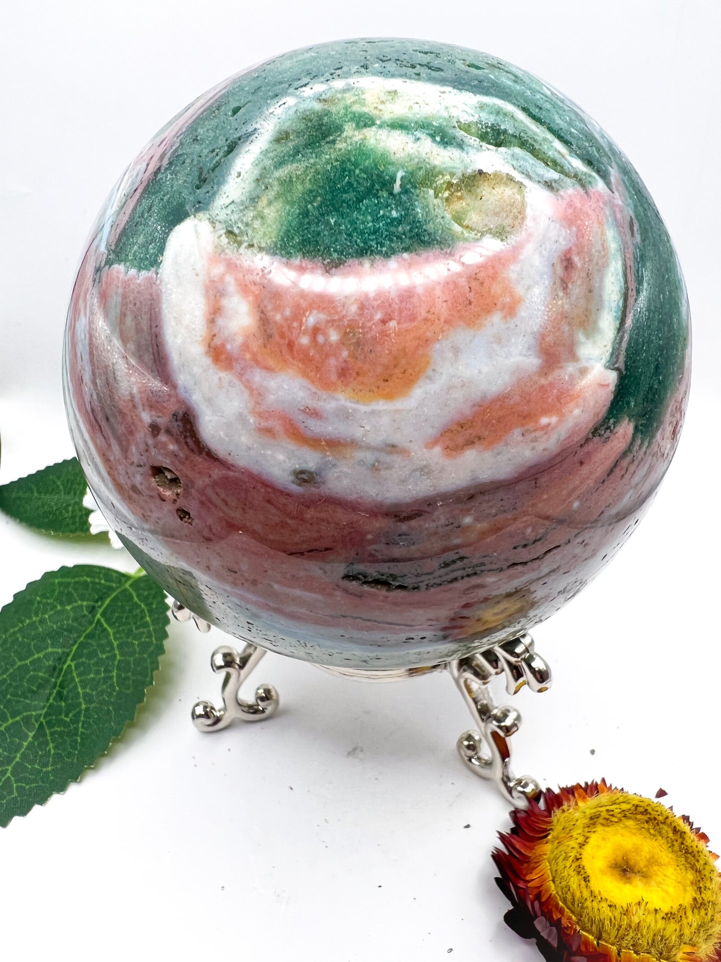 Ocean Jasper Sphere - Crystal Love Treasures