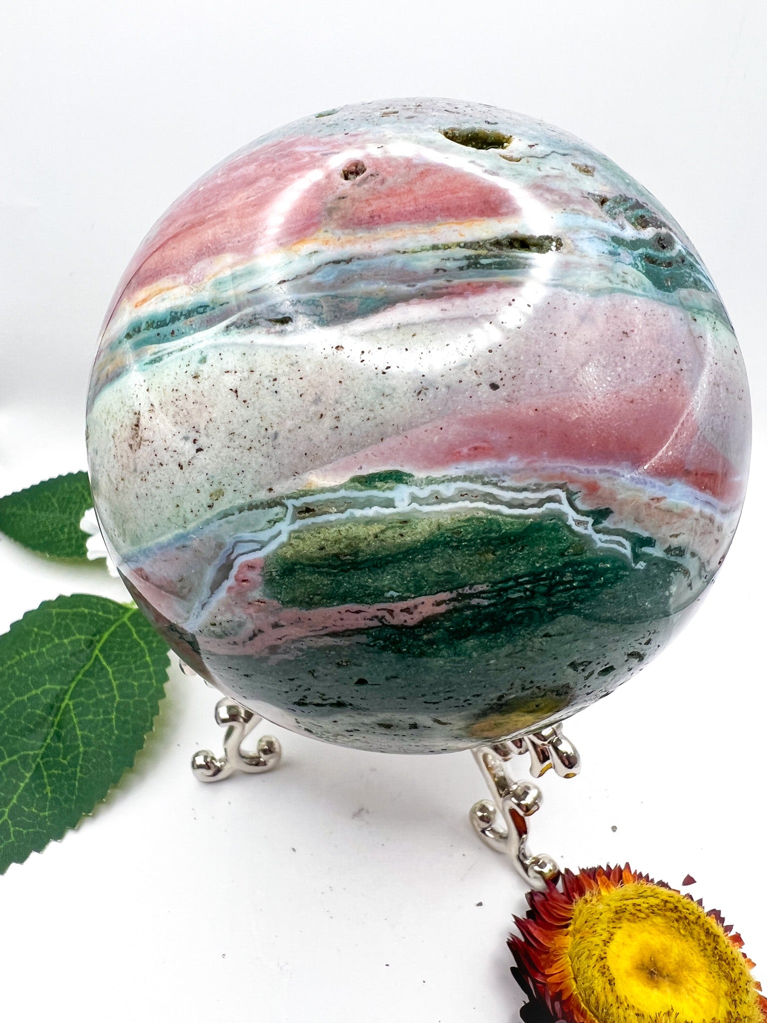 Ocean Jasper Sphere - Crystal Love Treasures