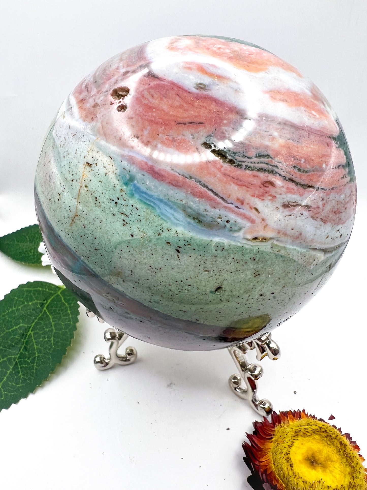 Ocean Jasper Sphere - Crystal Love Treasures