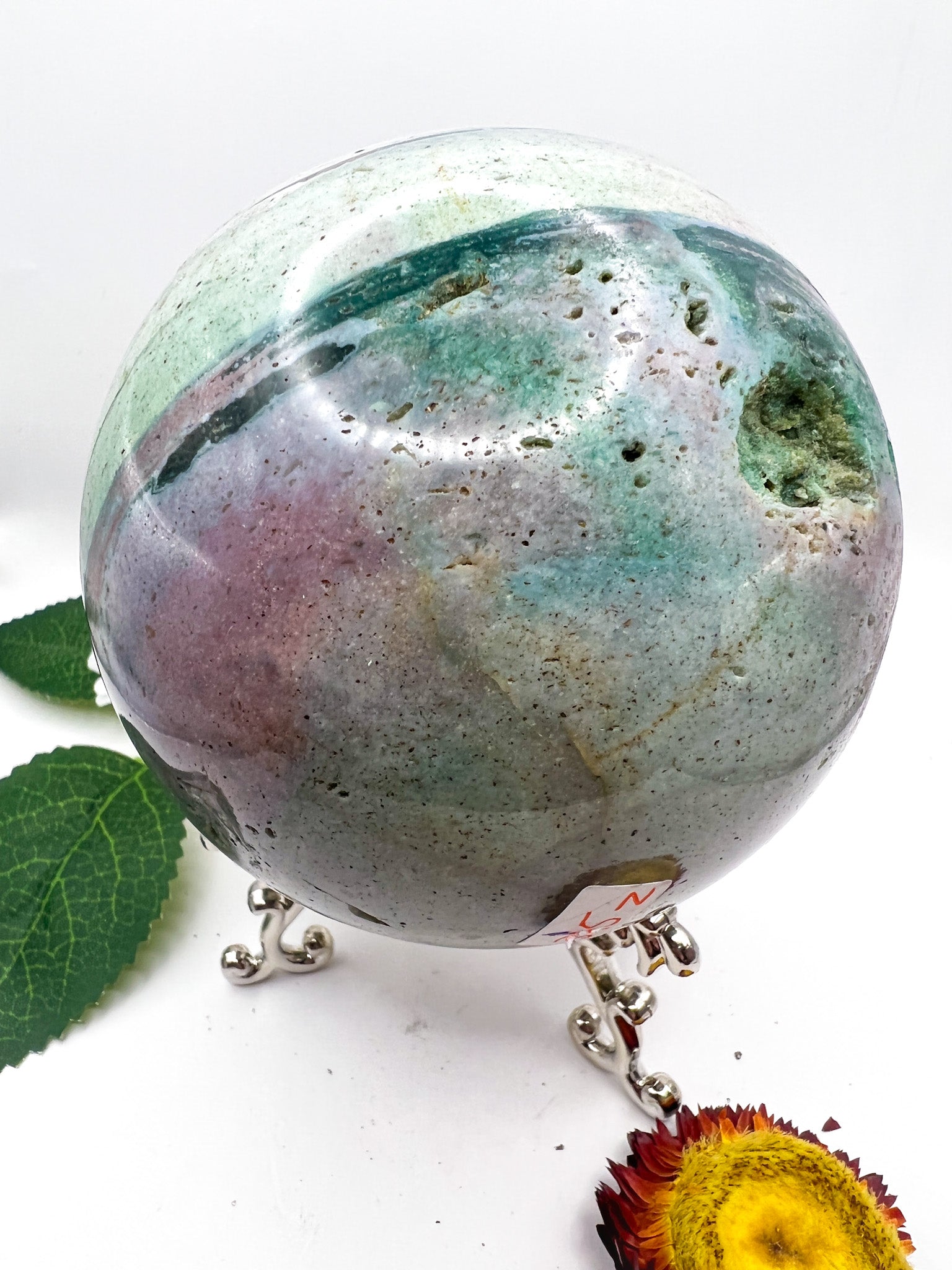 Ocean Jasper Sphere - Crystal Love Treasures