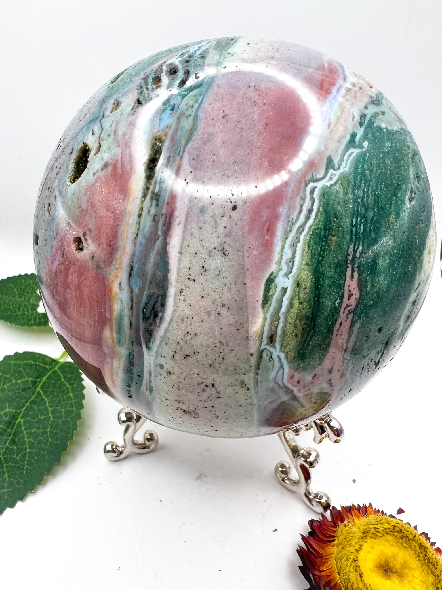 Ocean Jasper Sphere - Crystal Love Treasures