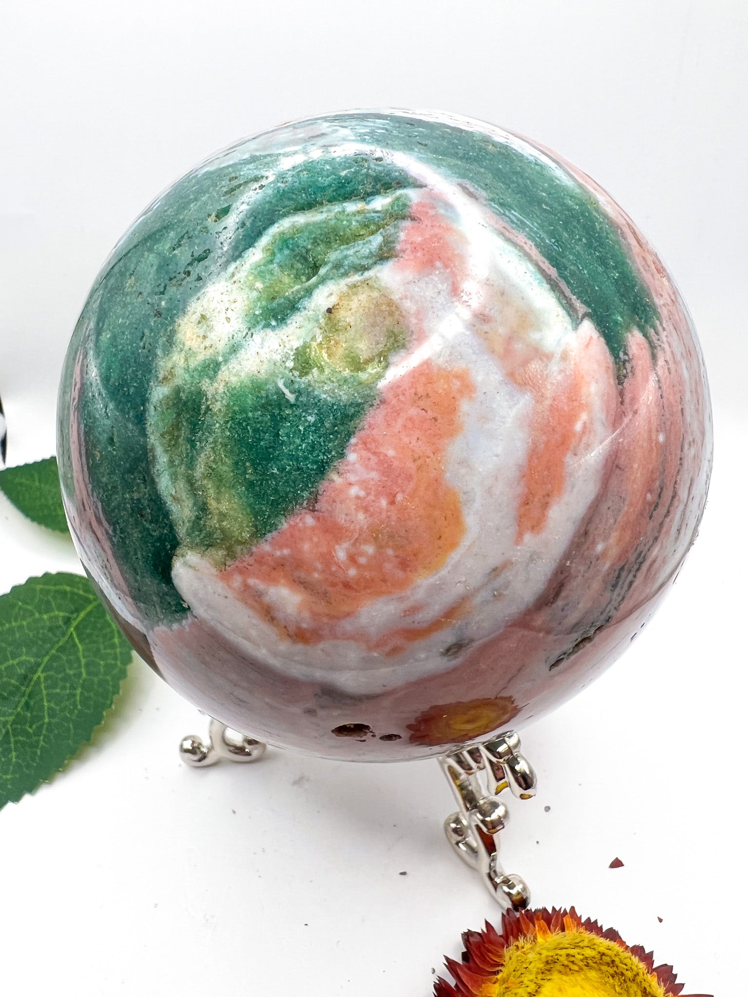 Ocean Jasper Sphere - Crystal Love Treasures