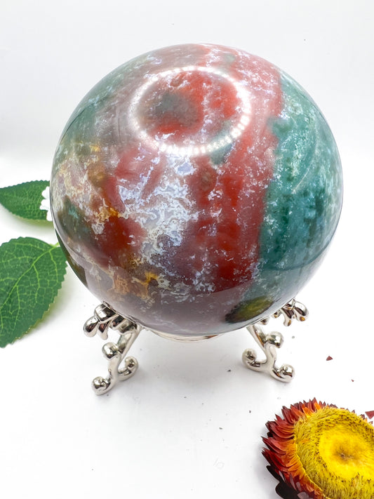 Ocean Jasper Sphere - Crystal Love Treasures