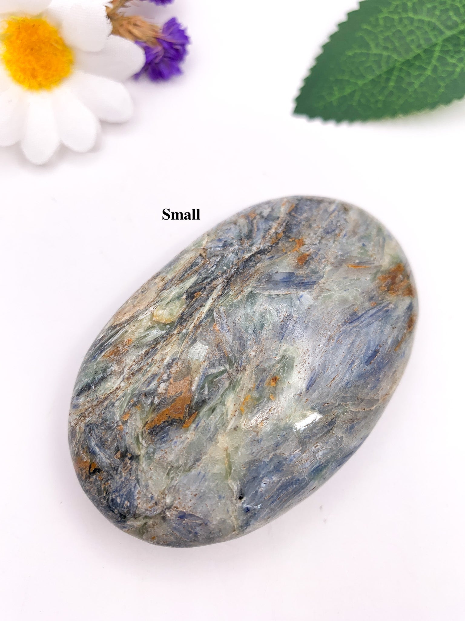 Blue Kyanite Palm Stone - Crystal Love Treasures