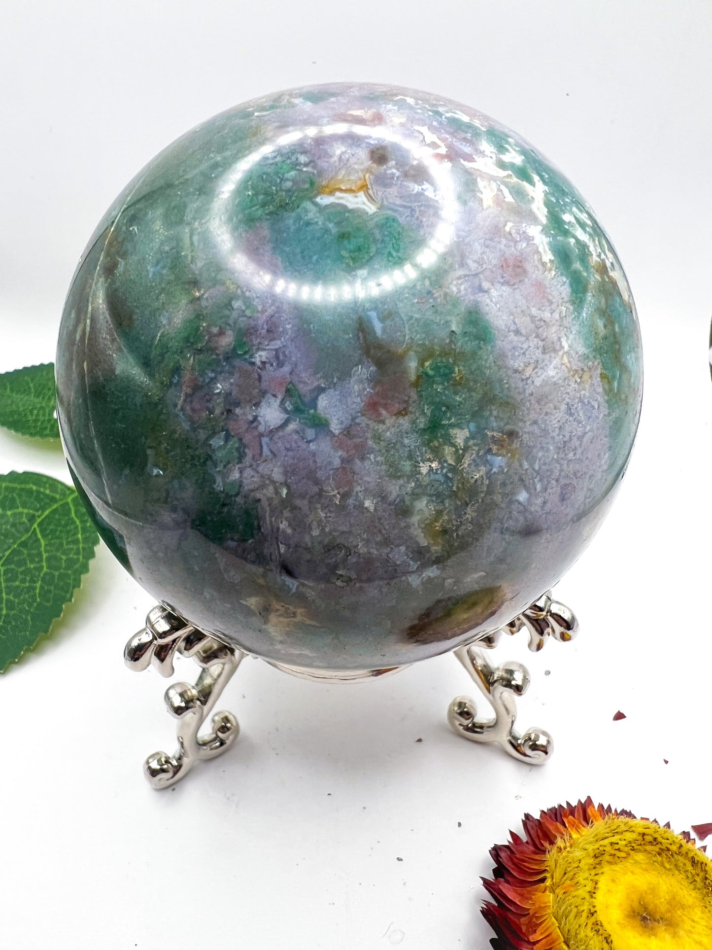 Ocean Jasper Sphere - Crystal Love Treasures