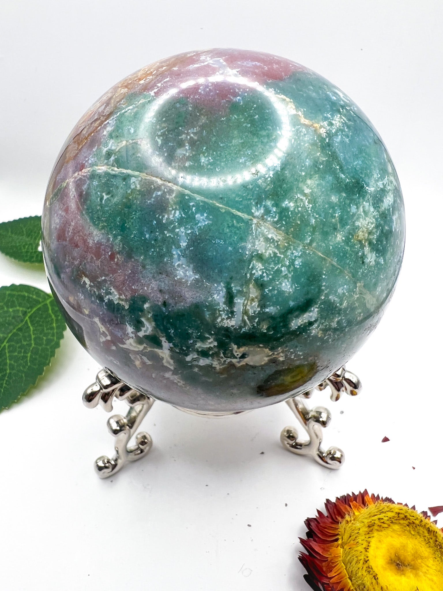 Ocean Jasper Sphere - Crystal Love Treasures