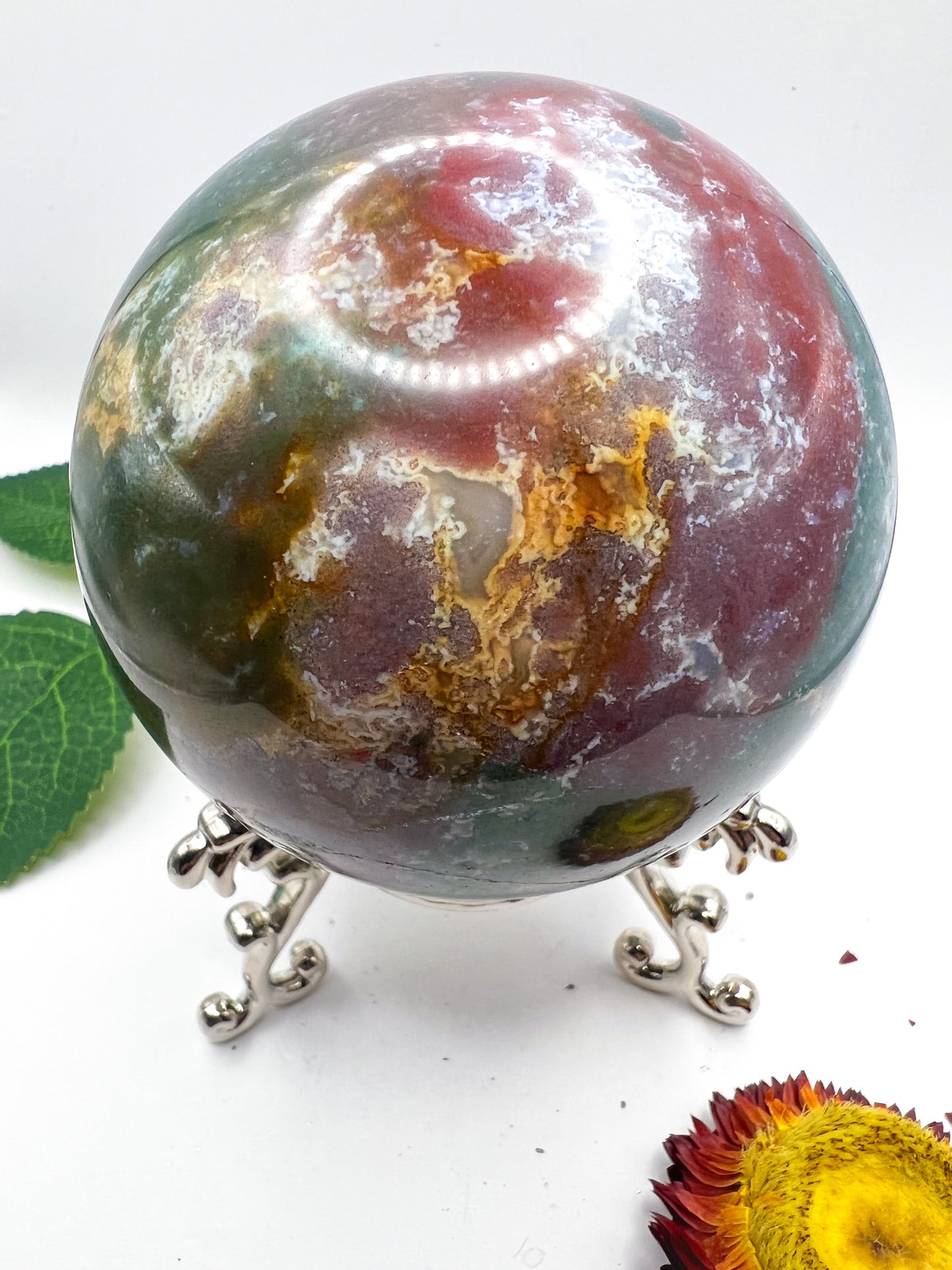 Ocean Jasper Sphere - Crystal Love Treasures