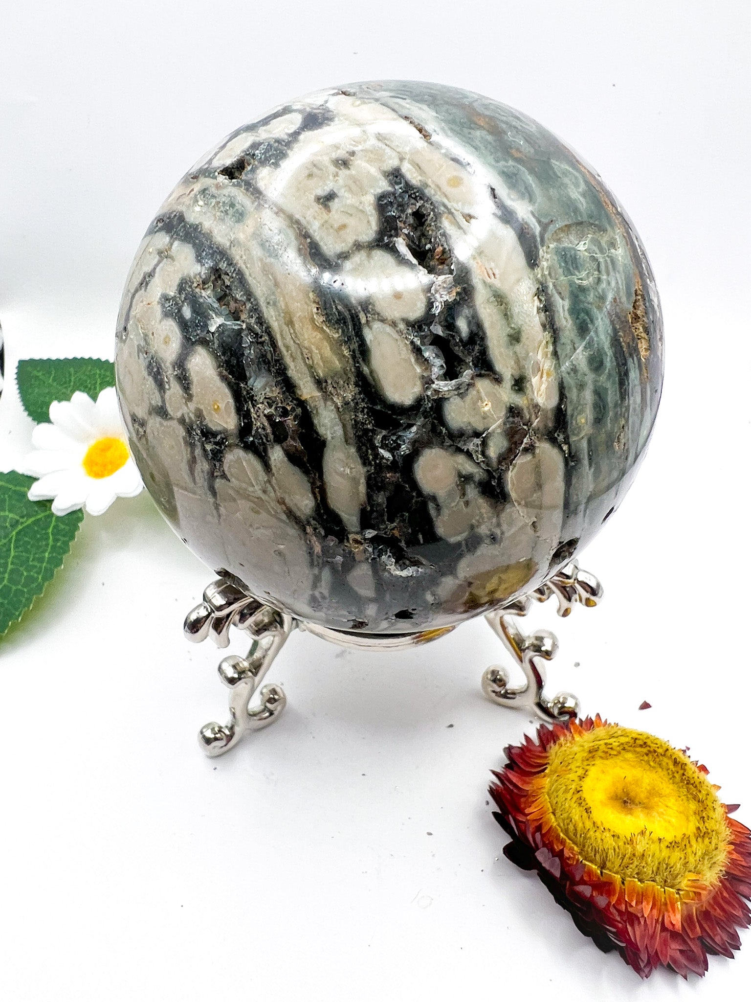 Ocean Jasper Sphere - Crystal Love Treasures