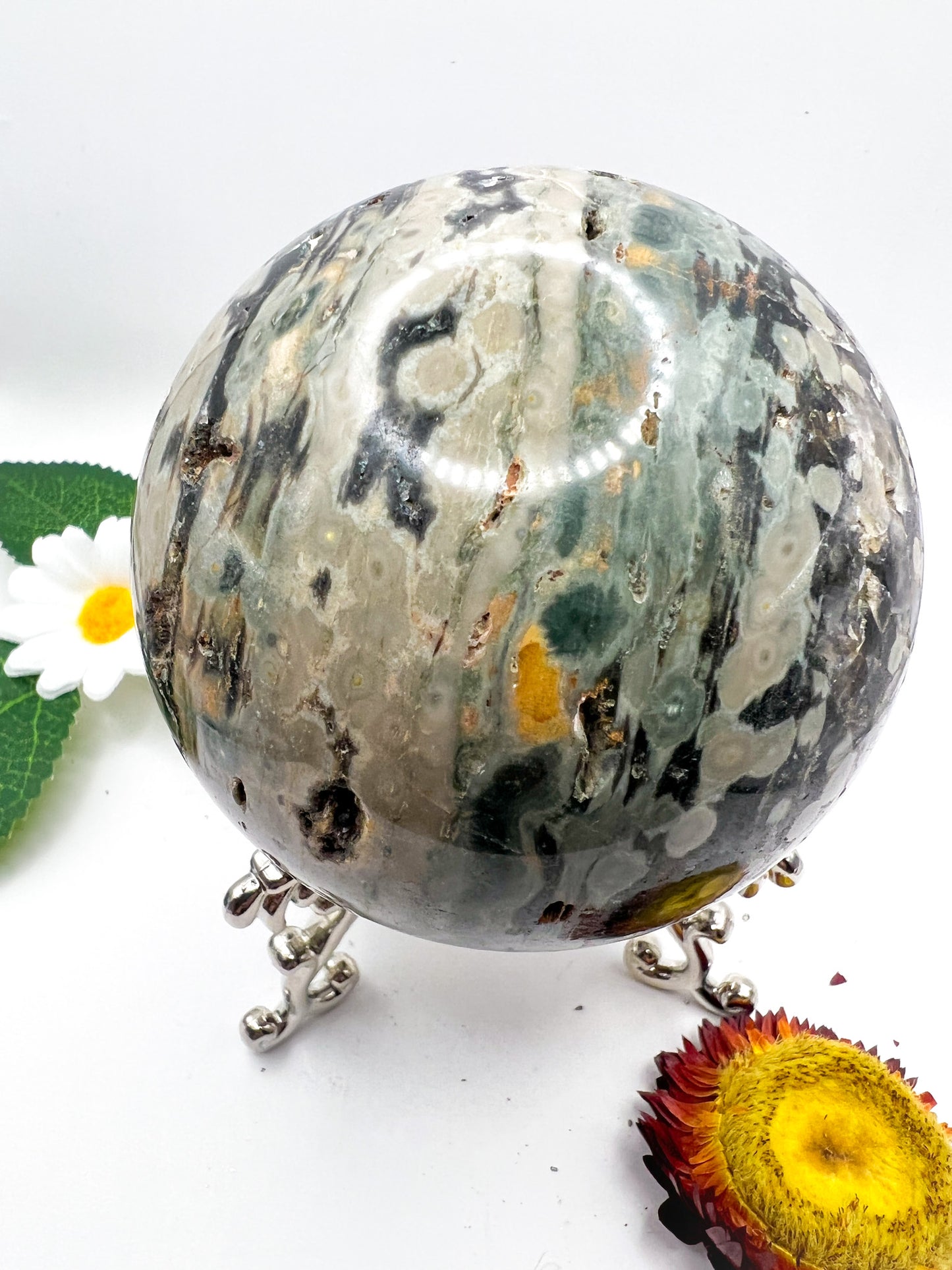 Ocean Jasper Sphere - Crystal Love Treasures