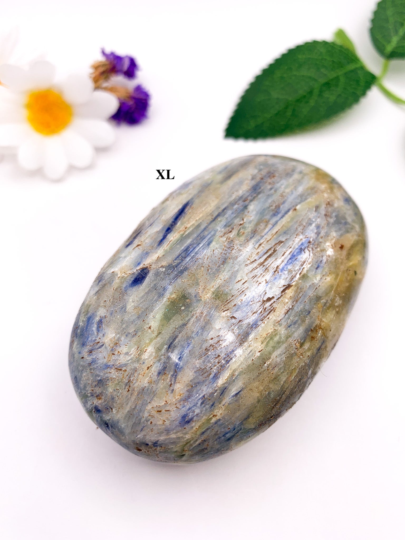 Blue Kyanite Palm Stone - Crystal Love Treasures