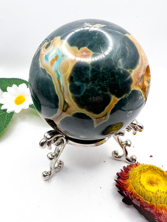 Ocean Jasper Sphere - Crystal Love Treasures