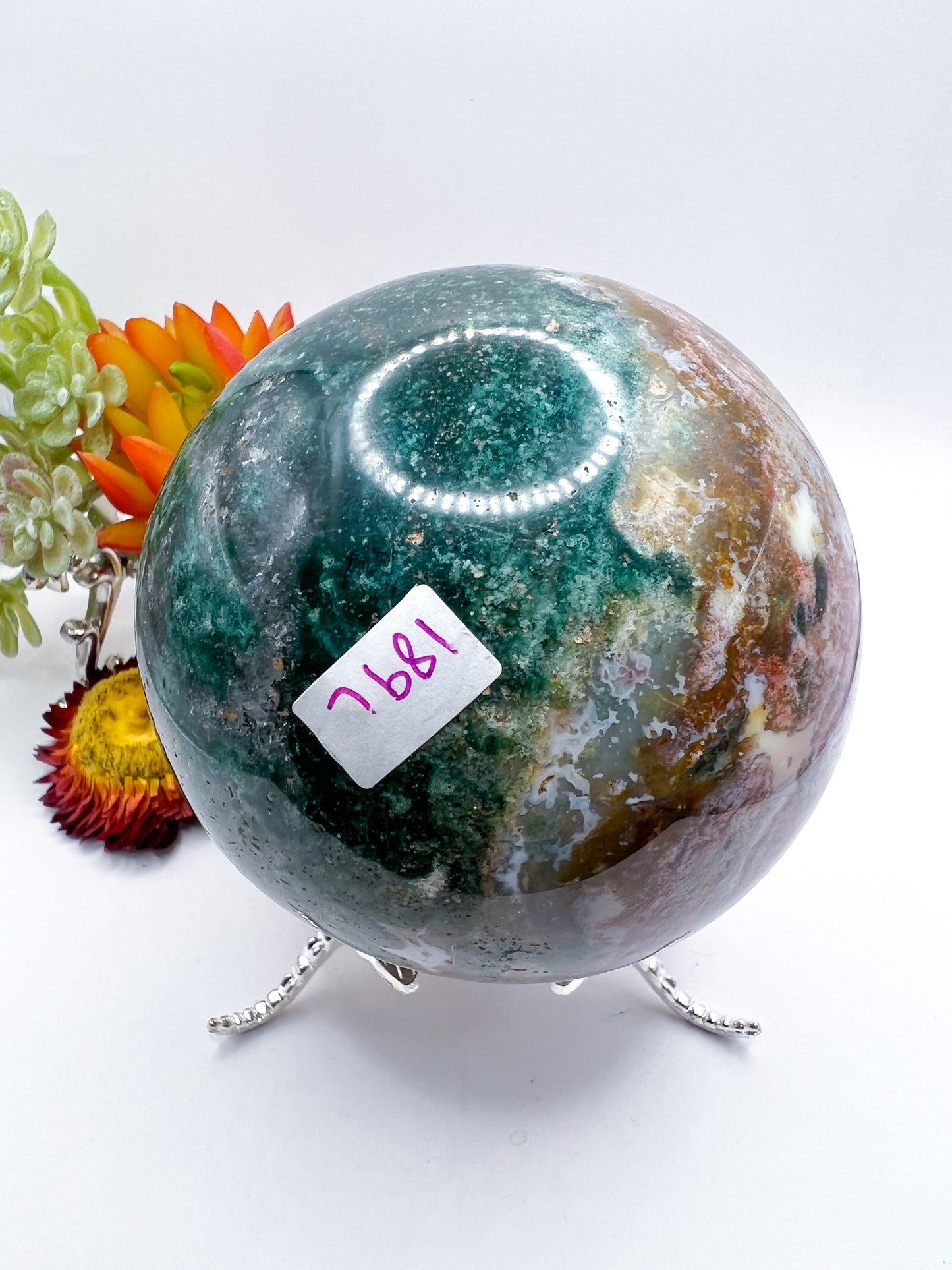 Ocean Jasper Sphere - Crystal Love Treasures