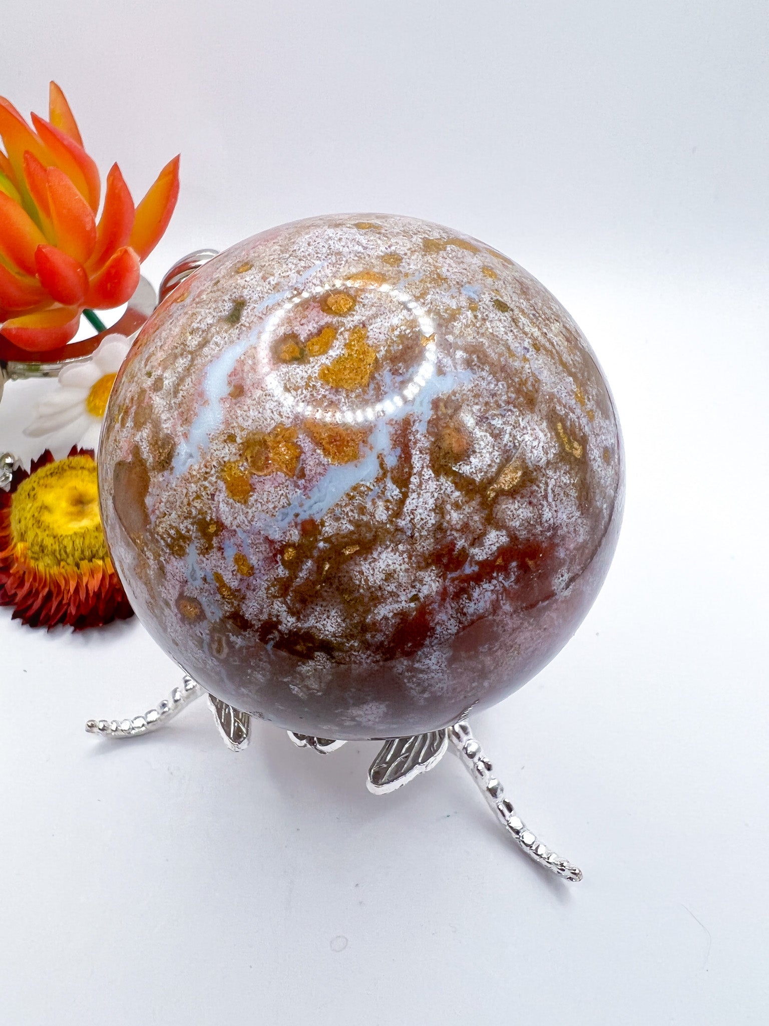 Ocean Jasper Sphere - Crystal Love Treasures