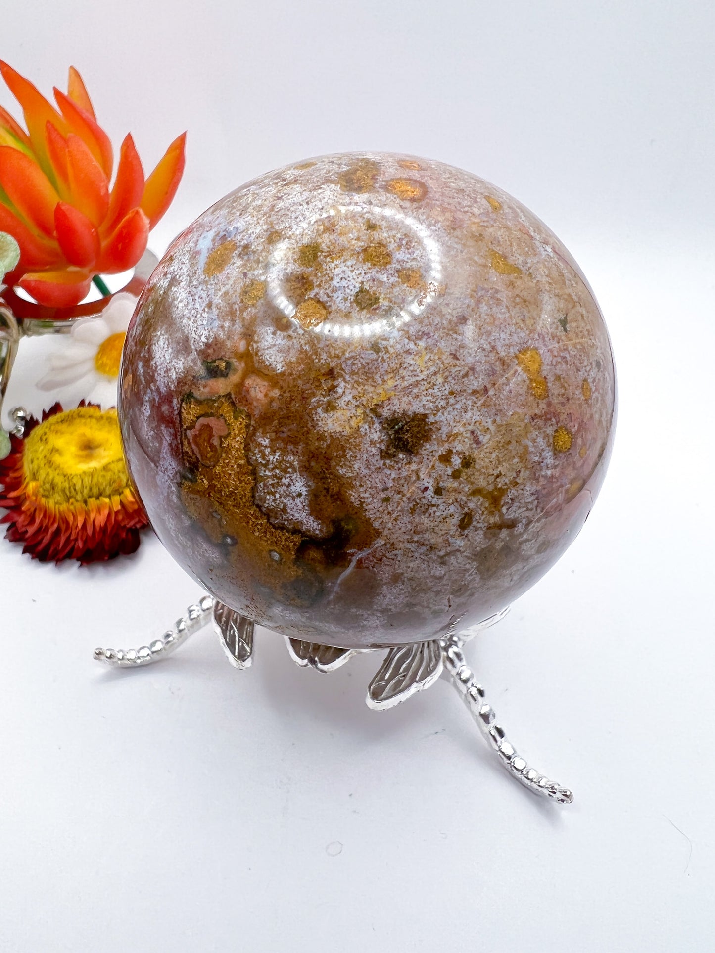 Ocean Jasper Sphere - Crystal Love Treasures