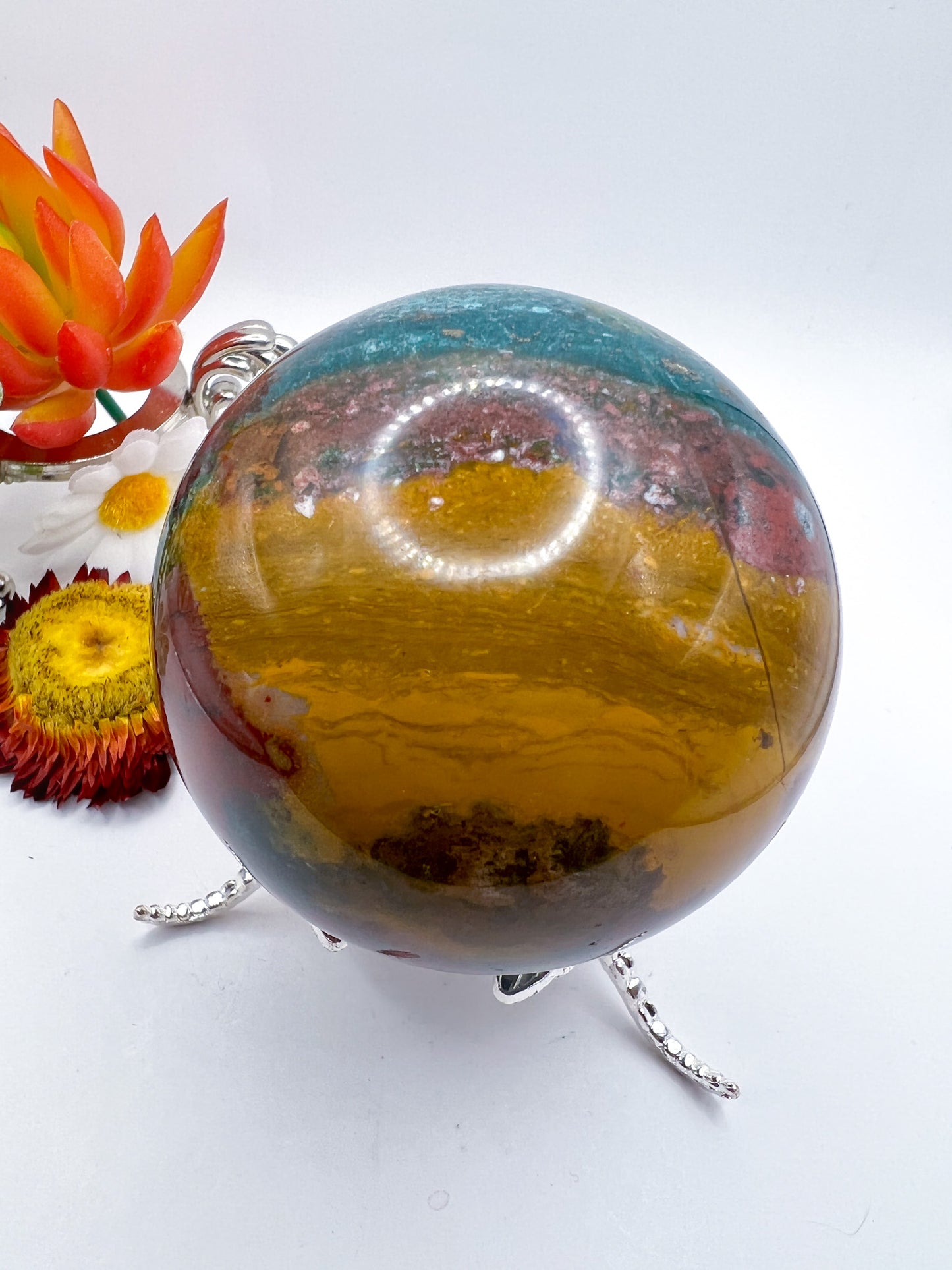 Ocean Jasper Sphere - Crystal Love Treasures