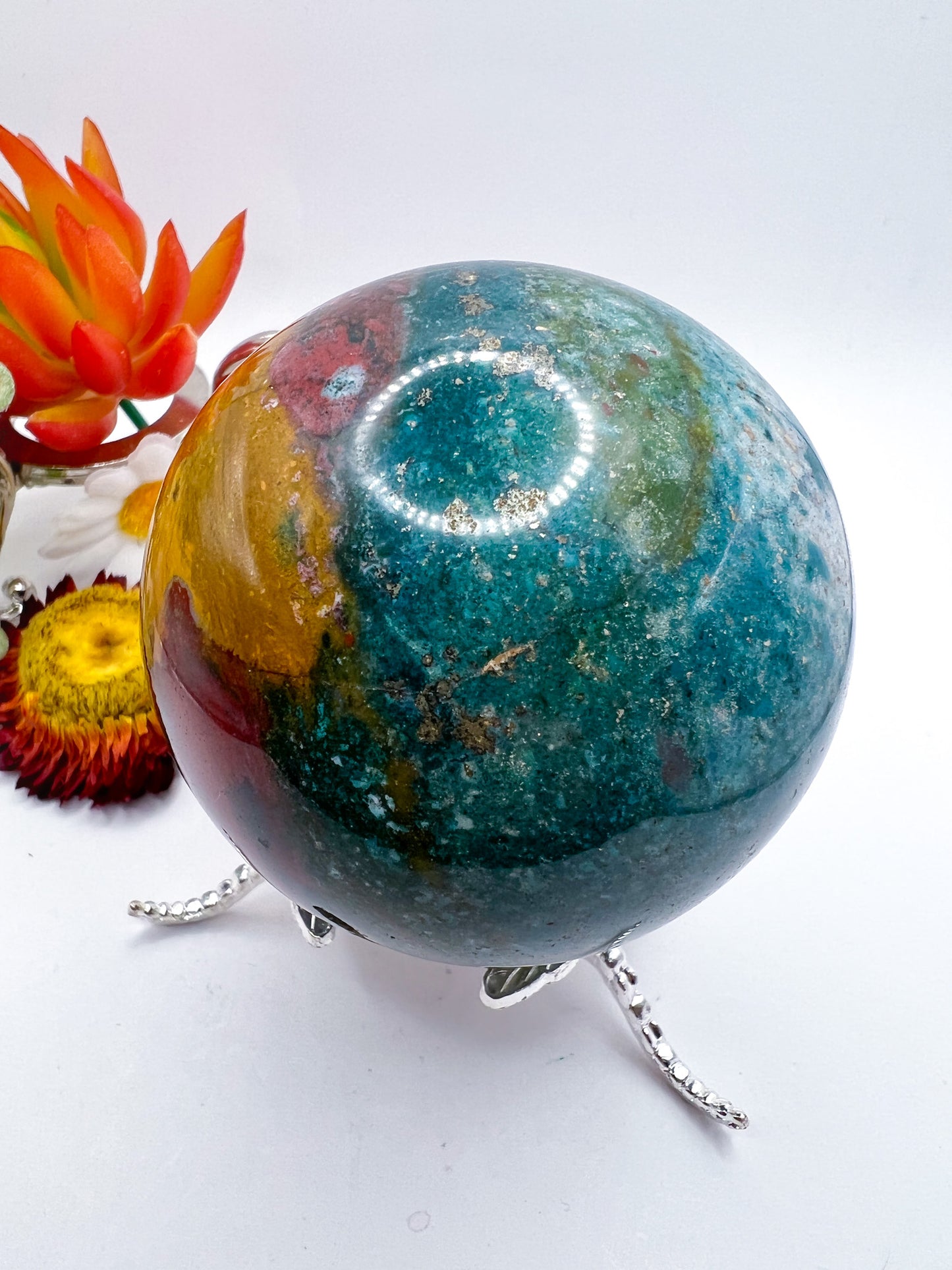 Ocean Jasper Sphere - Crystal Love Treasures