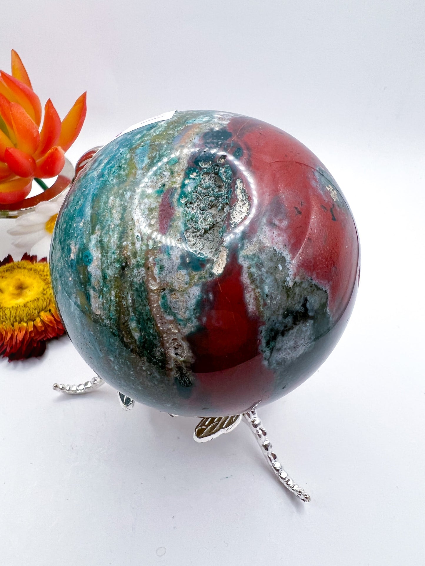 Ocean Jasper Sphere - Crystal Love Treasures