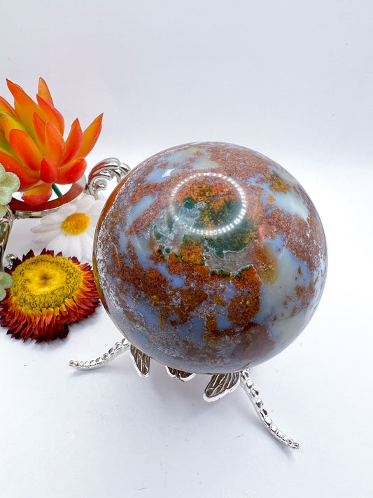 Ocean Jasper Sphere - Crystal Love Treasures