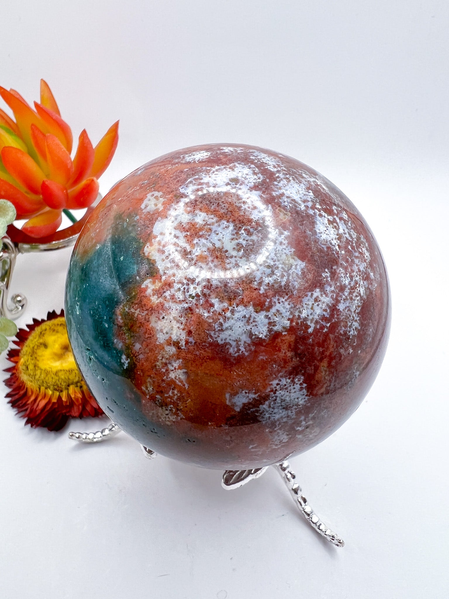 Ocean Jasper Sphere - Crystal Love Treasures