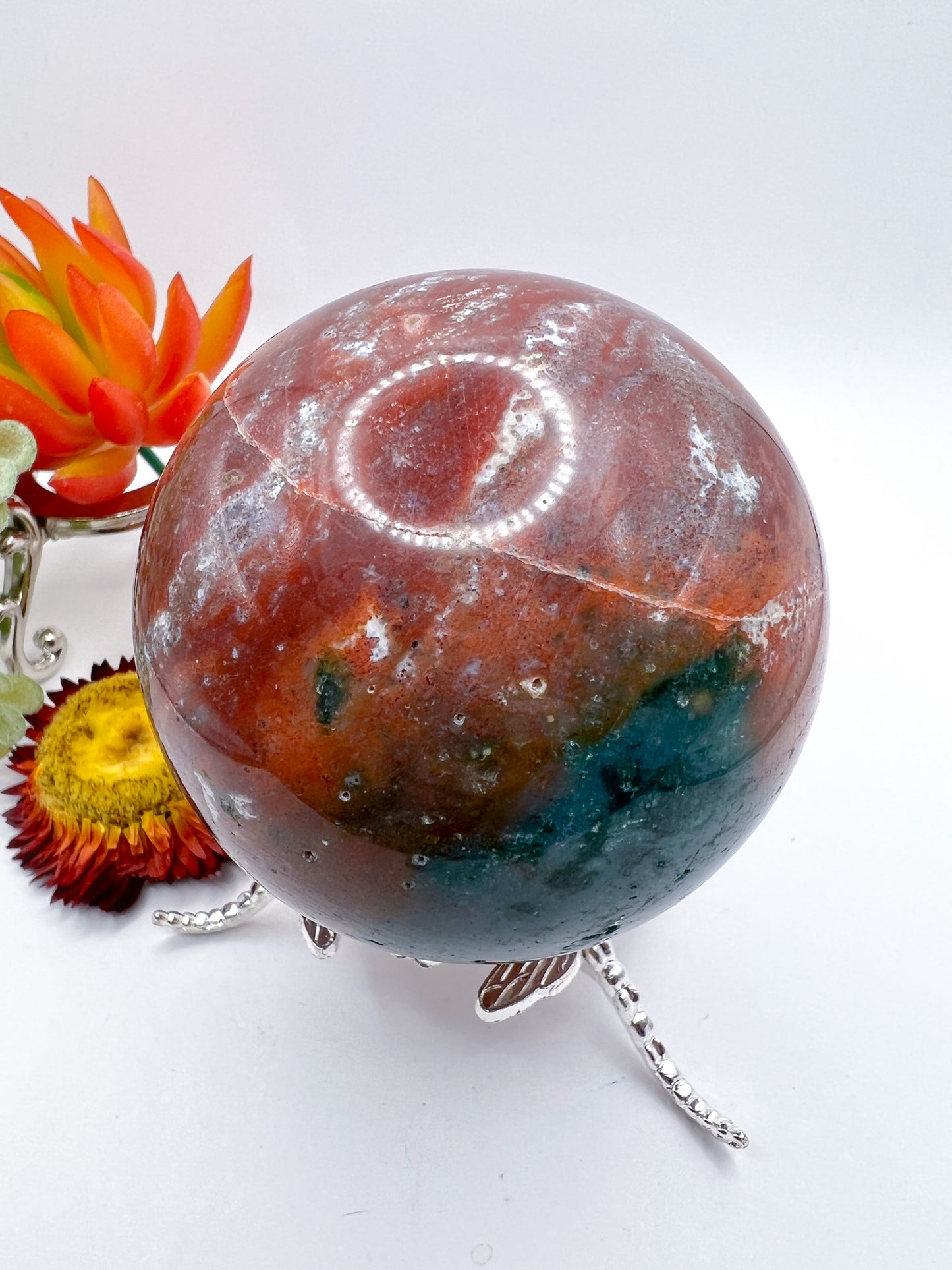 Ocean Jasper Sphere - Crystal Love Treasures