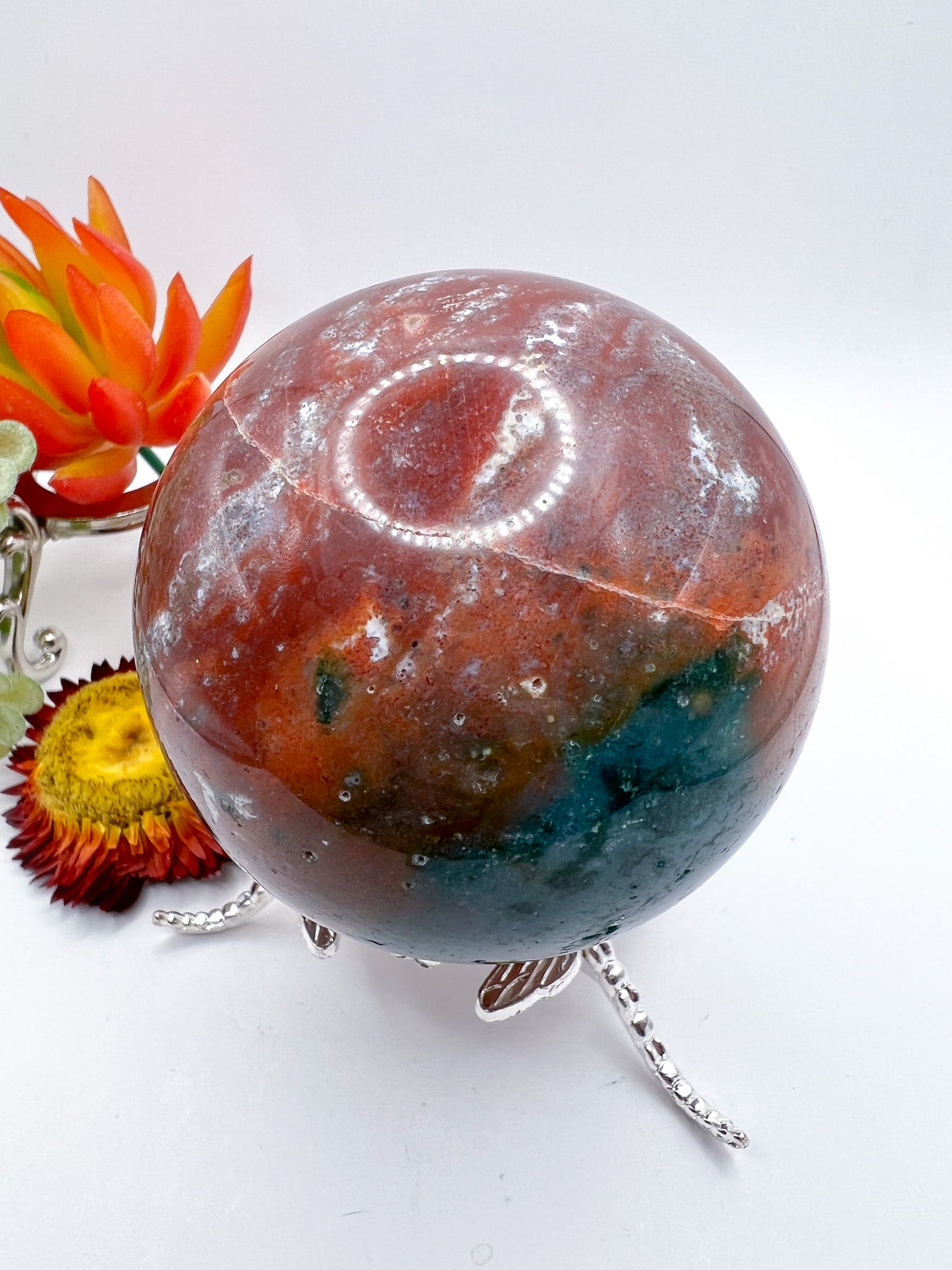 Ocean Jasper Sphere - Crystal Love Treasures