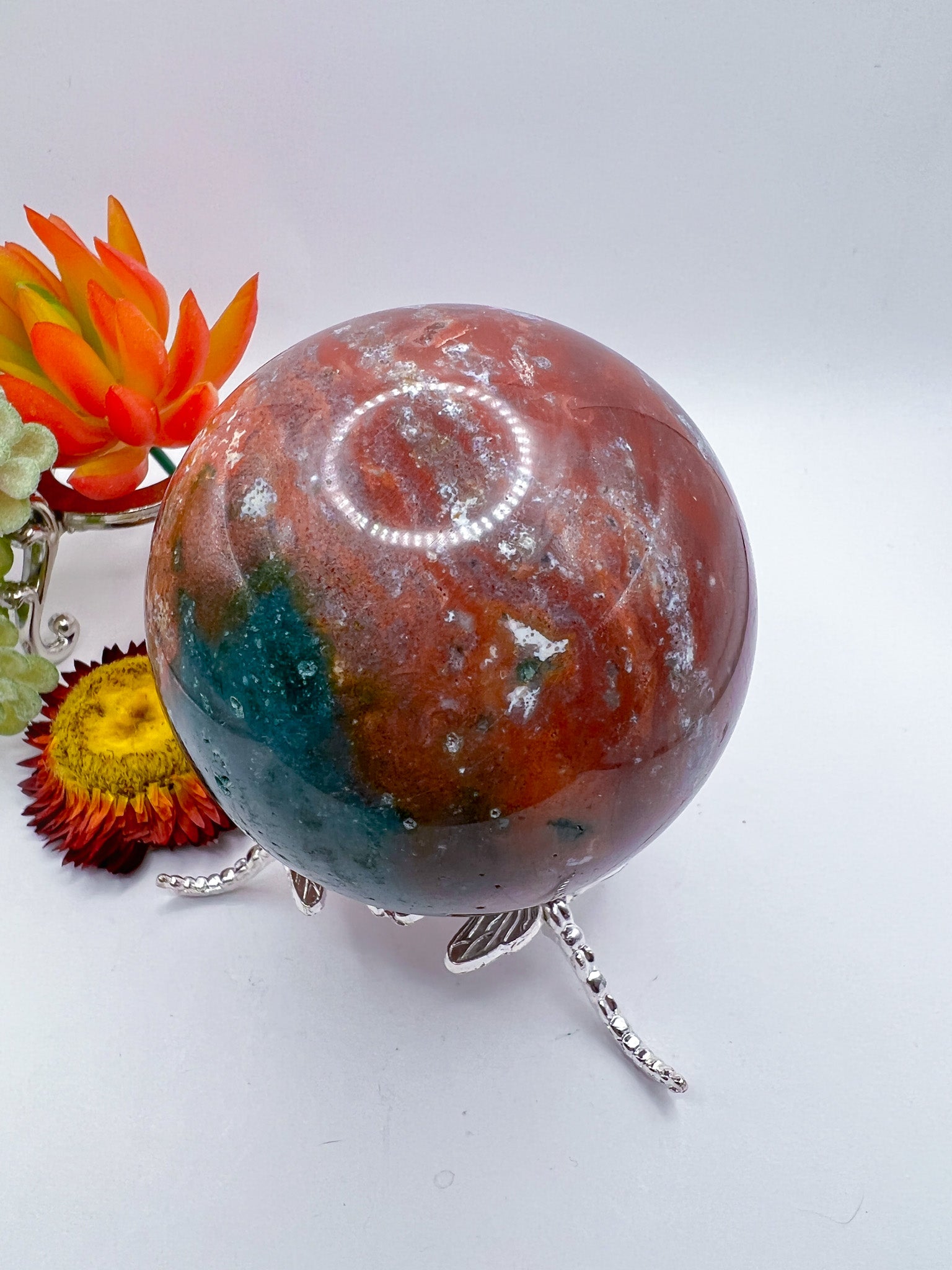 Ocean Jasper Sphere - Crystal Love Treasures