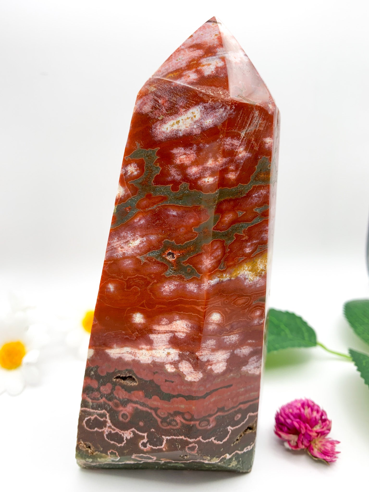 Ocean Jasper Tower - Crystal Love Treasures