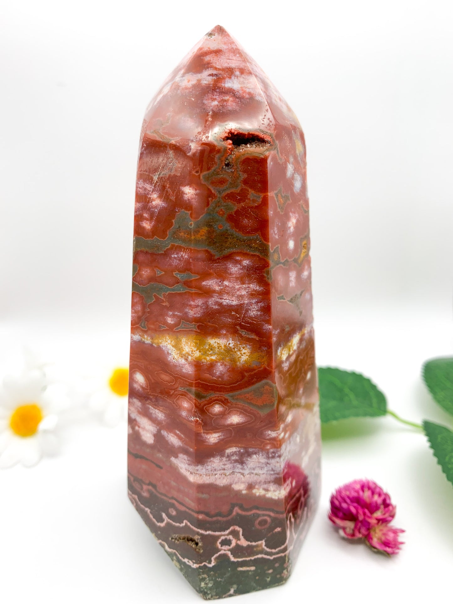 Ocean Jasper Tower - Crystal Love Treasures